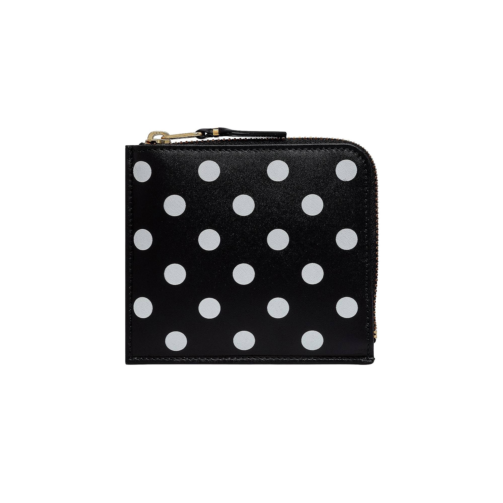 Comme des Garçons Dots Printed Leather Line Wallet 'Black' - 3