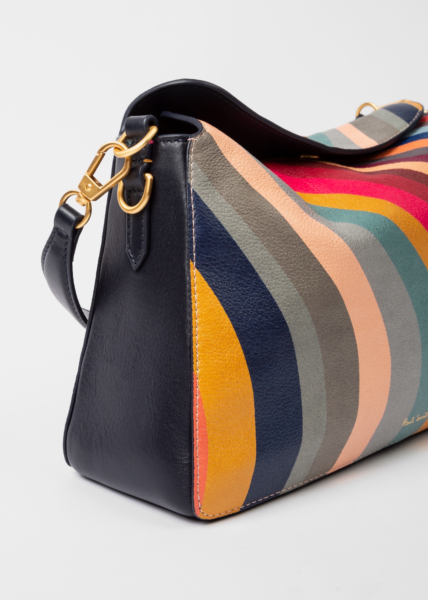 Leather 'Swirl' Shoulder Bag - 4