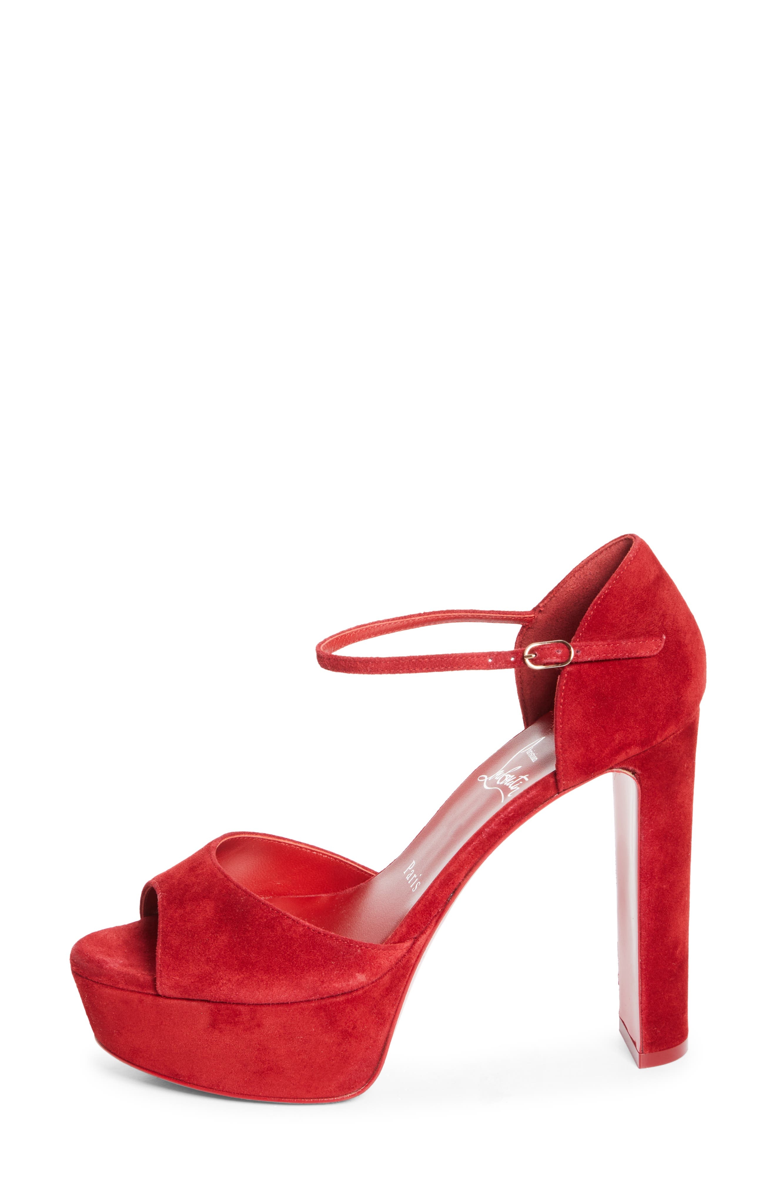 Christian Louboutin Sandaloo Peep-Toe Sandal in Fever at Nordstrom - 3