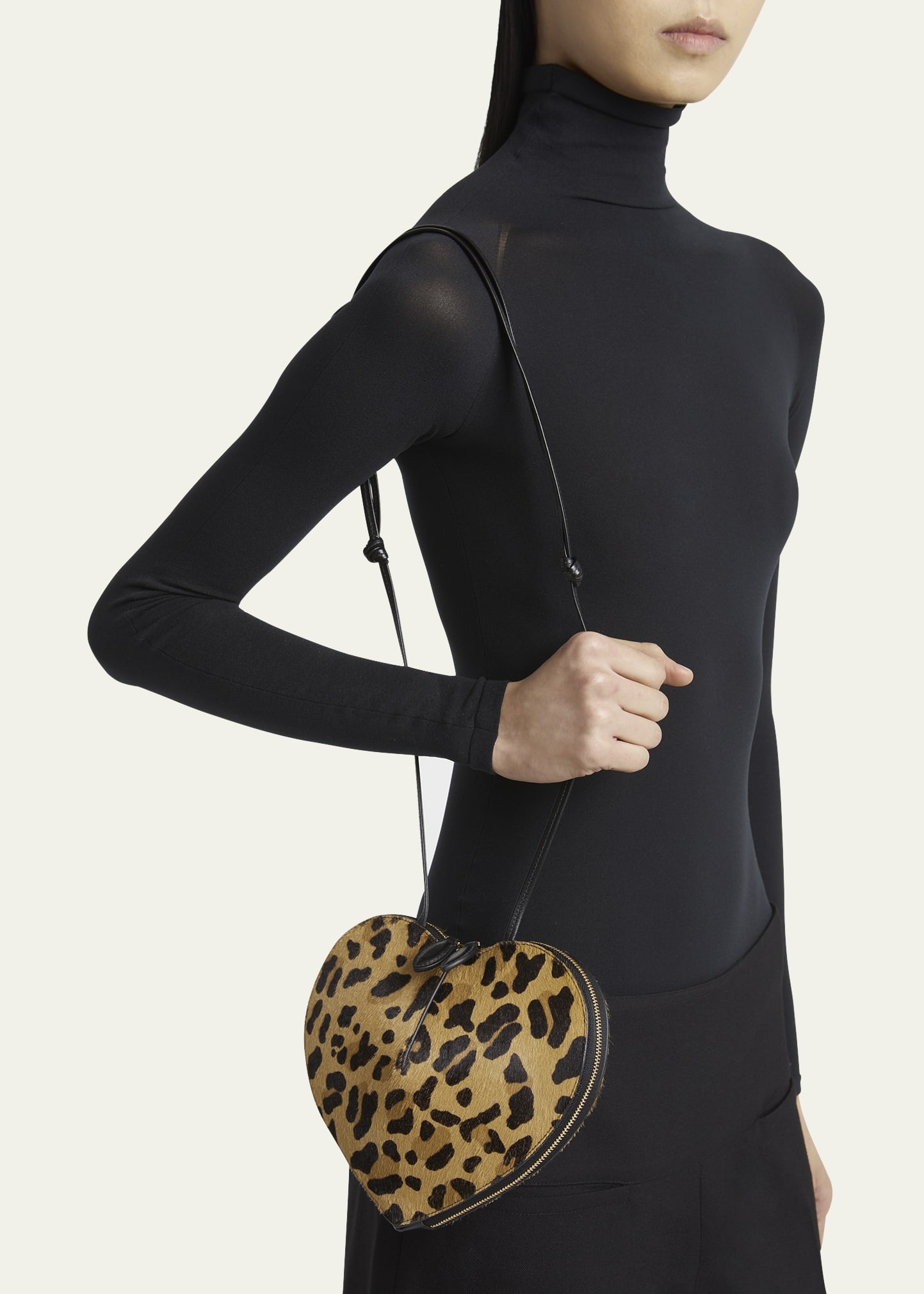 Le Coeur Crossbody Bag in Leopard Calf Hair - 2