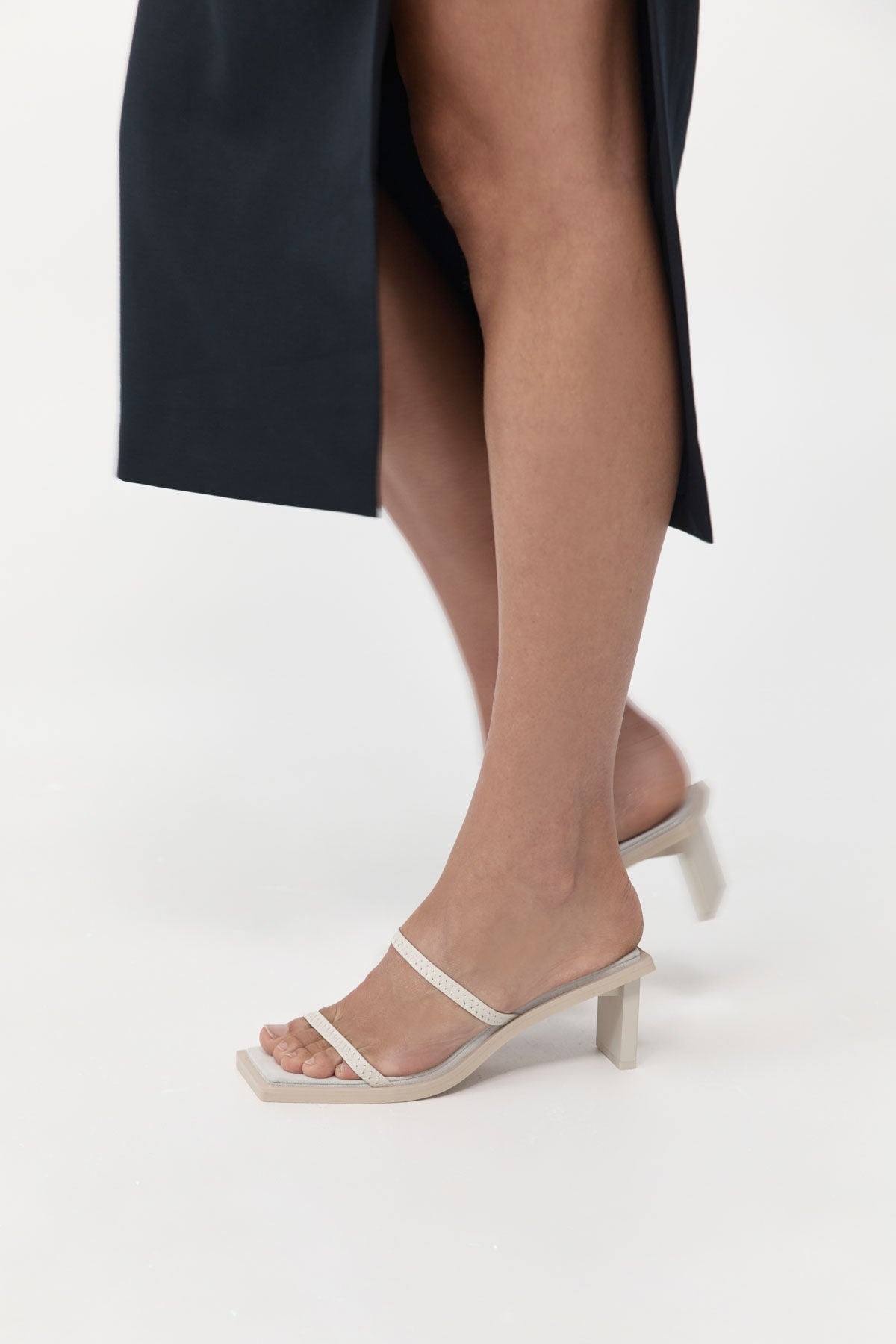 Fine Strap Heel - Cool White - 1