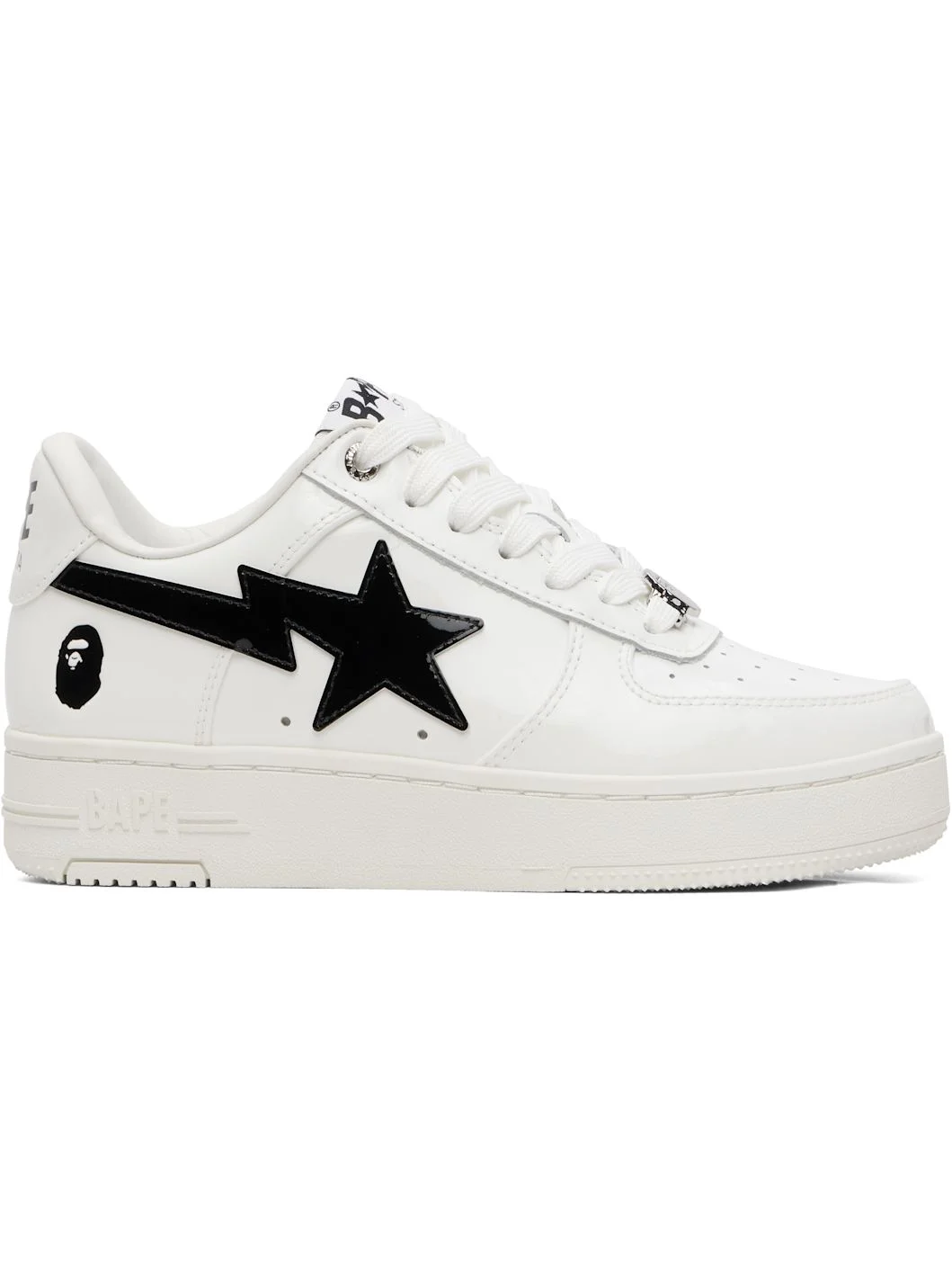 White & Black BAPE STA #2 Sneakers - 1