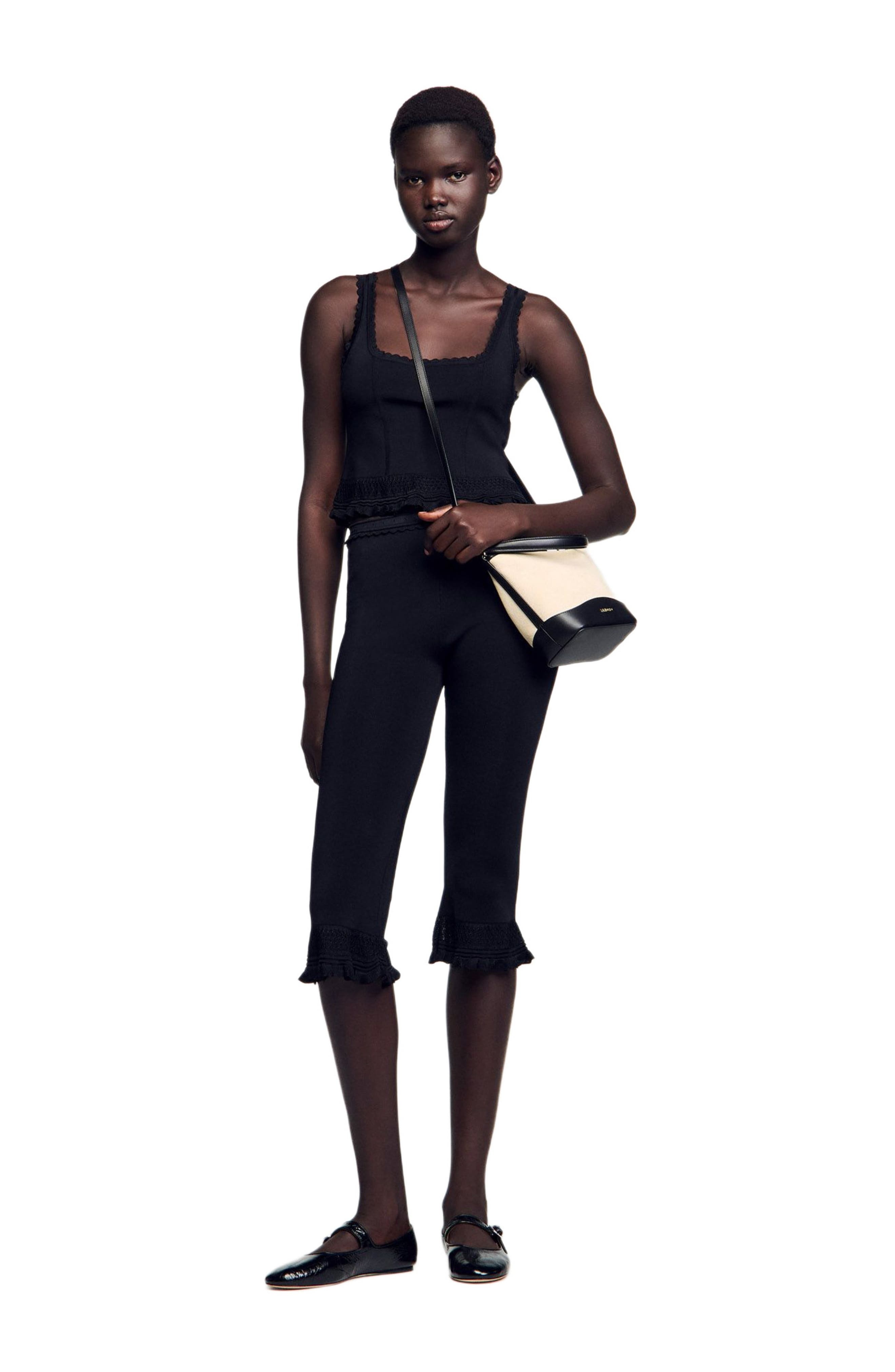 SANDRO Ruffled top in Black at Nordstrom - 6
