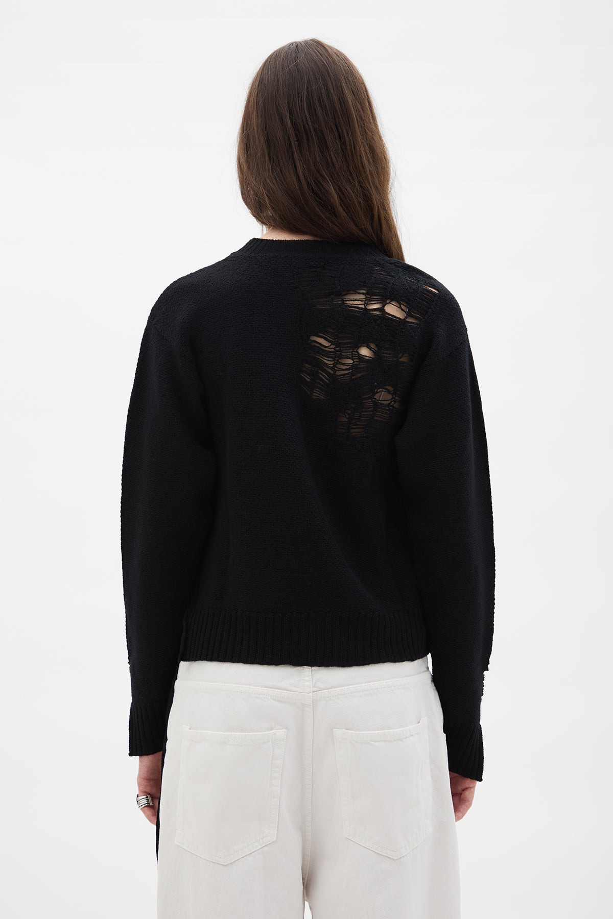 Gabriela Destroyed Seed Stitch Sweater - 3