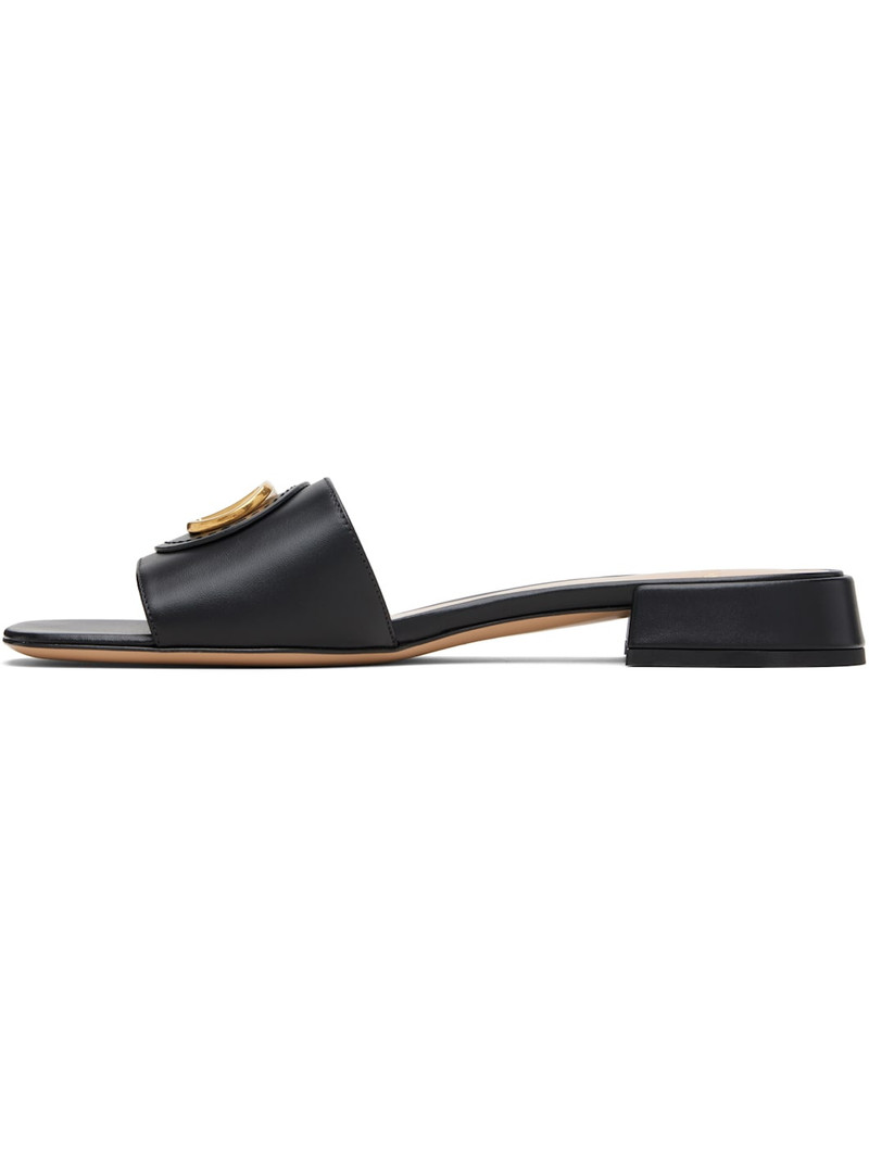Valentino Black VLogo Signature Slide Sandals outlook