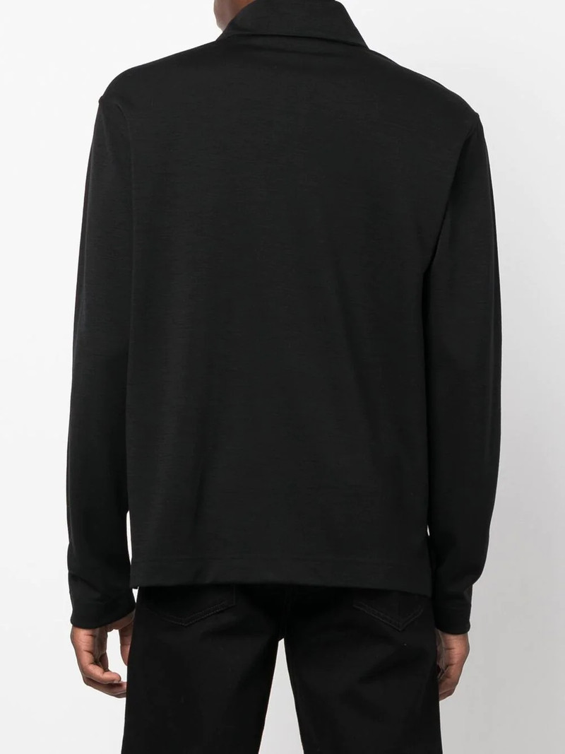 buttoned-up high-neck sweater 4