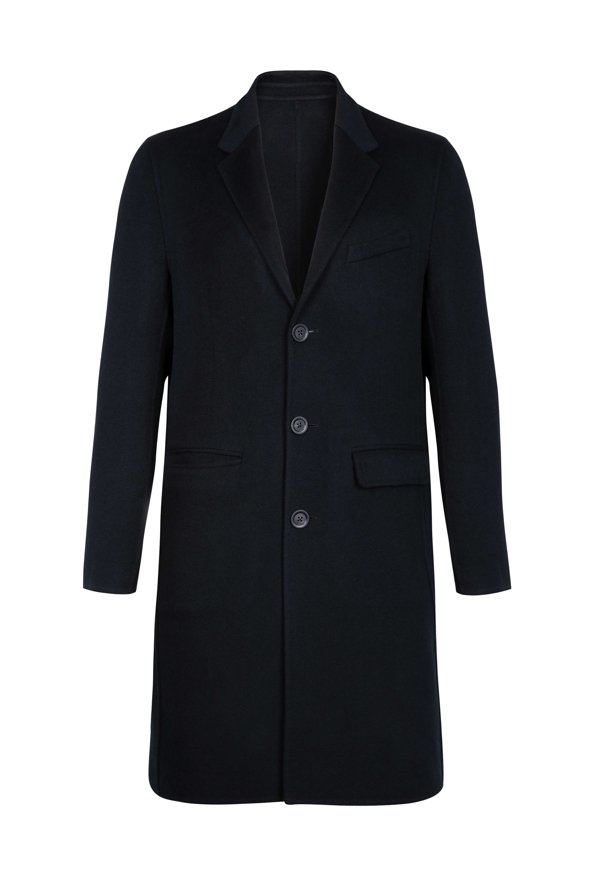 Classic Navy Cashmere Coat - 4