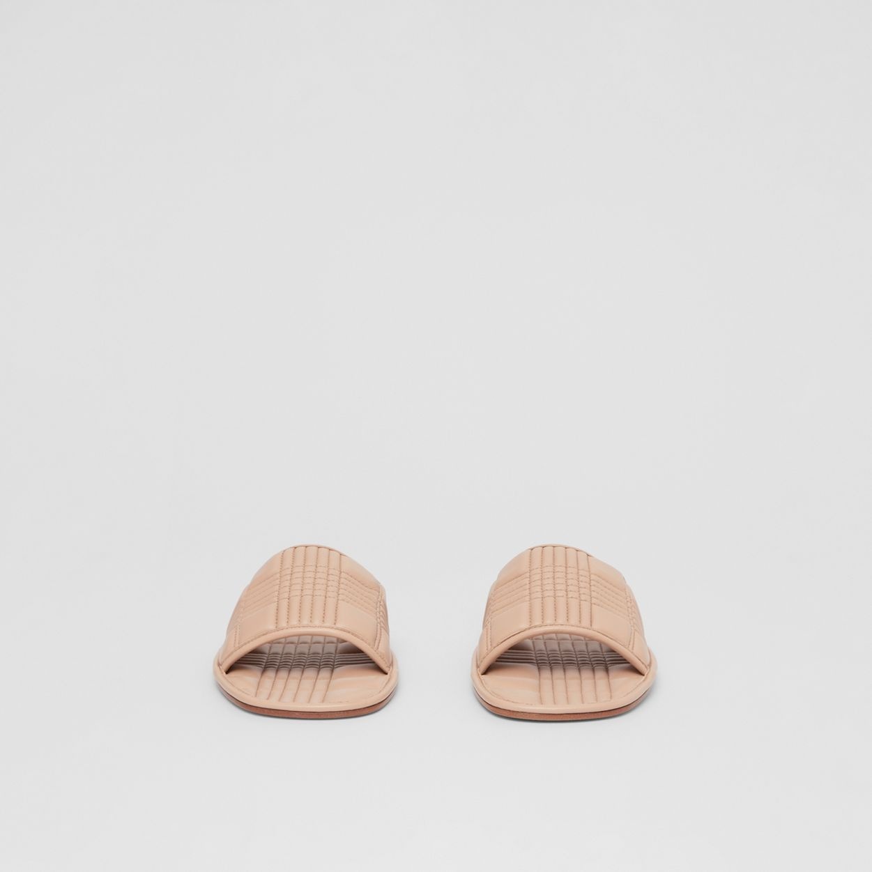 Quilted Leather Slides - 4