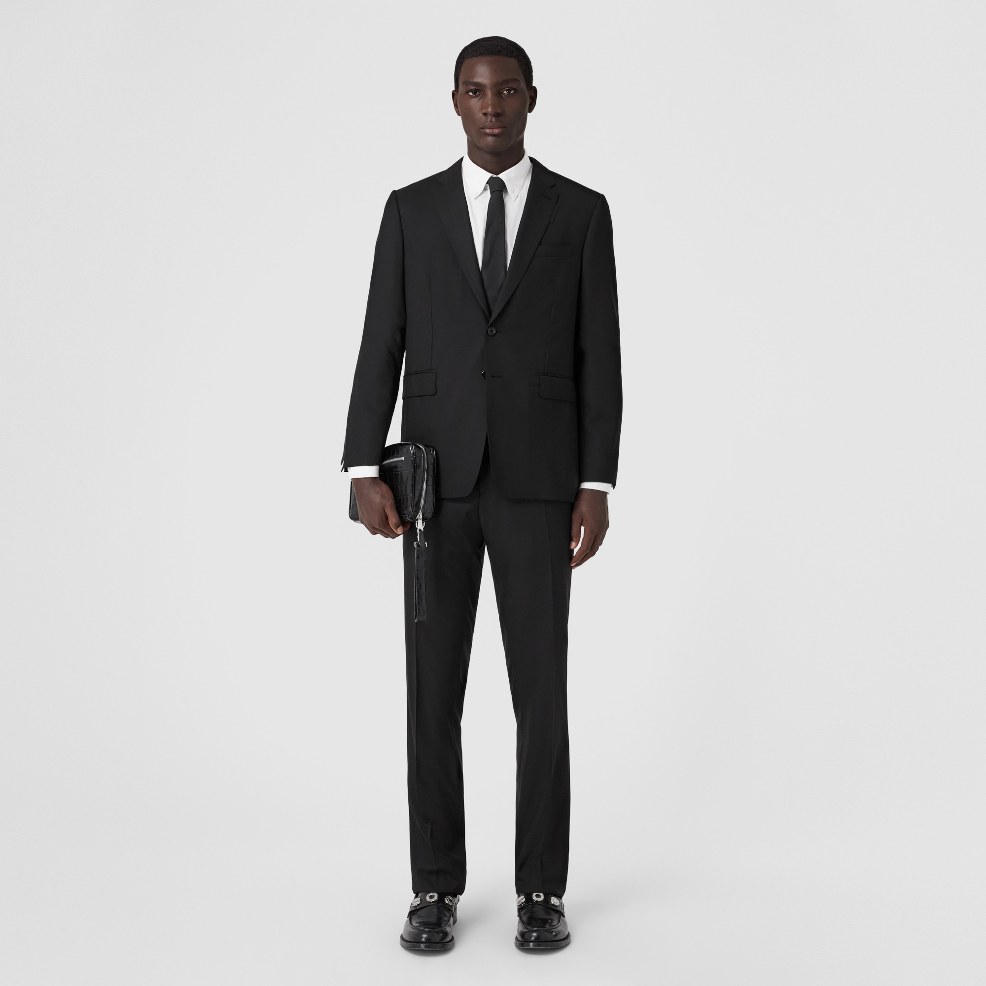 Slim Fit Wool Tailored Trousers - 2