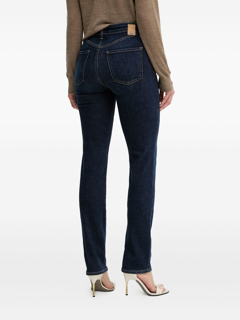 detailed straight-leg jeans - 3