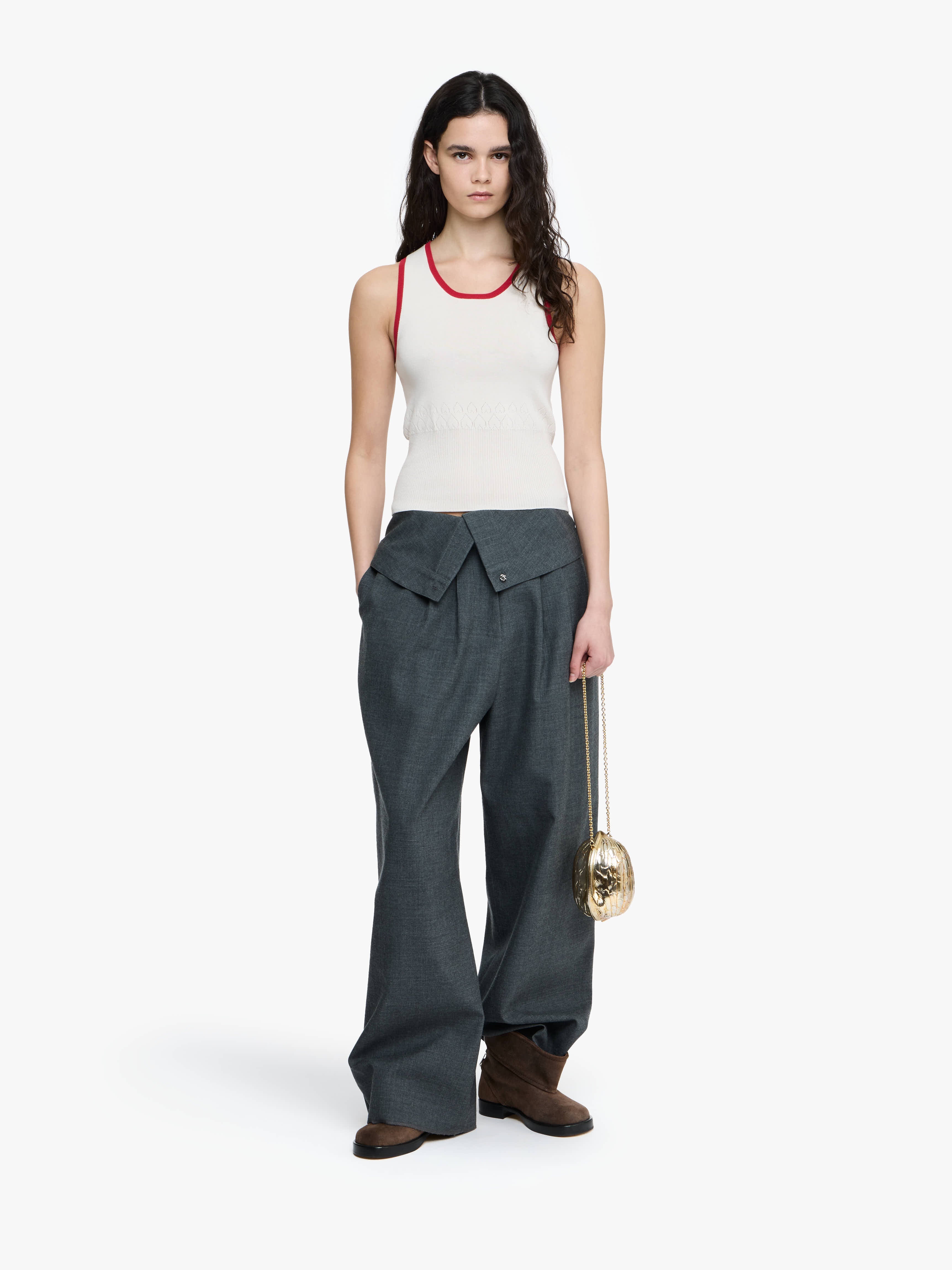 CONTRAST TRIM VEST - 2