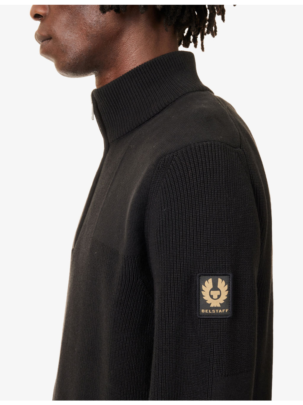 Bel Commande Quarter-Zip Knitted Cotton Jumper - 5
