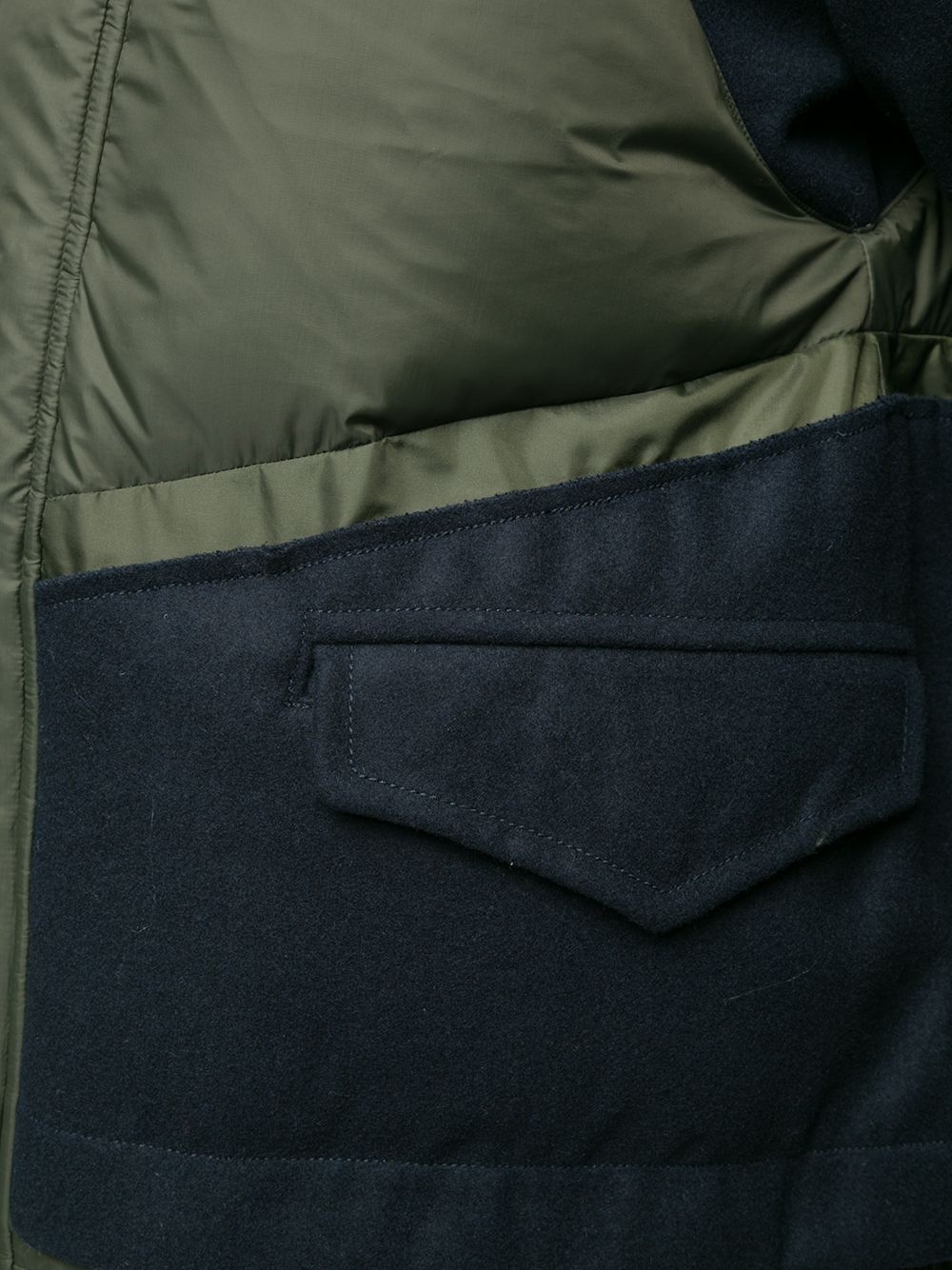 panelled "Brown" puffer jacket - 5