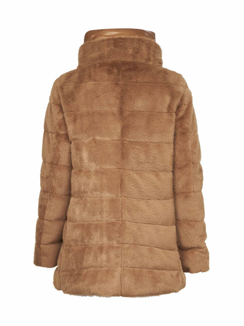 Herno Camel lady alternative fur and Ultralight Nylon A-Shape outlook