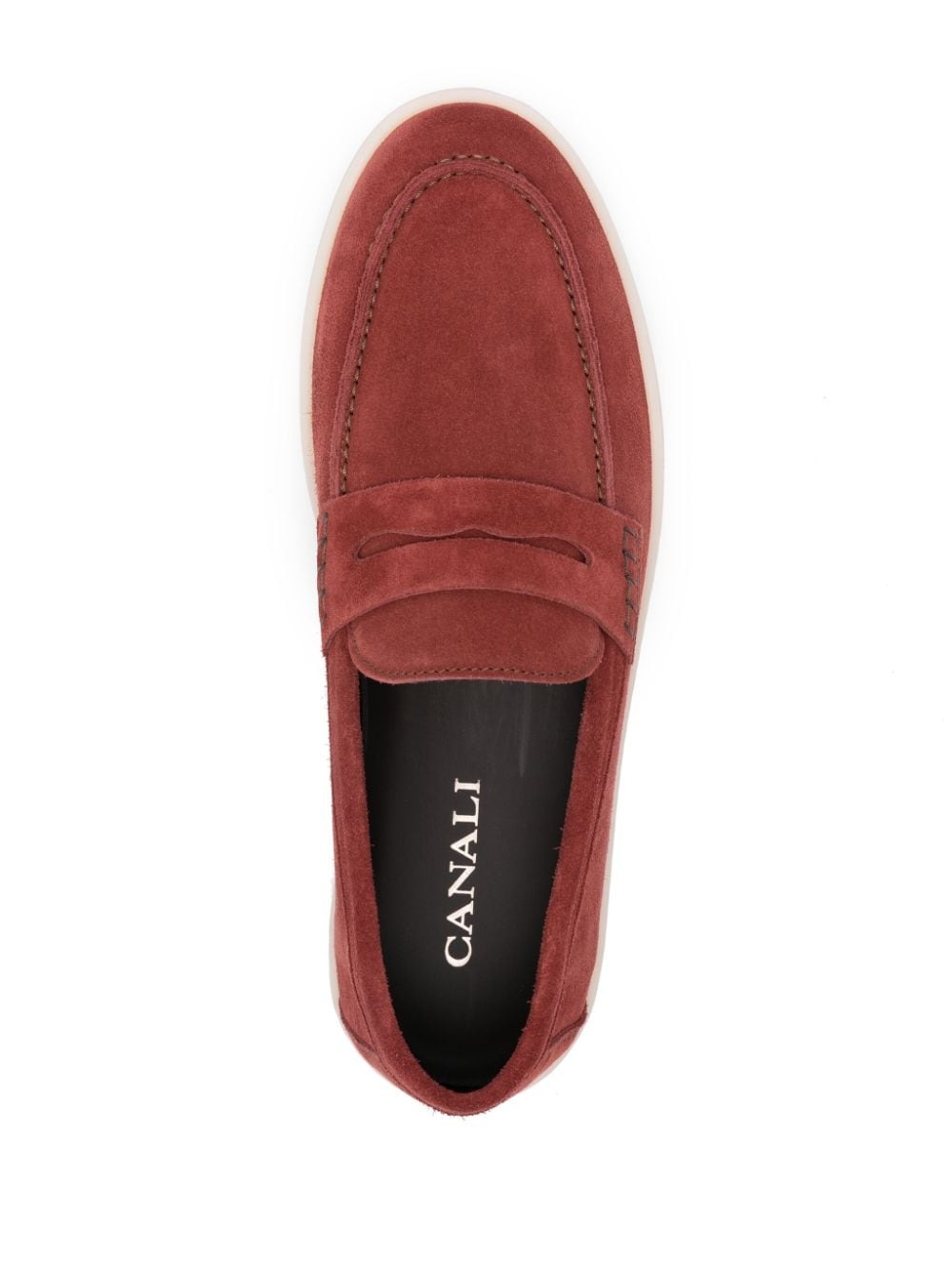 penny-slot suede loafers - 4