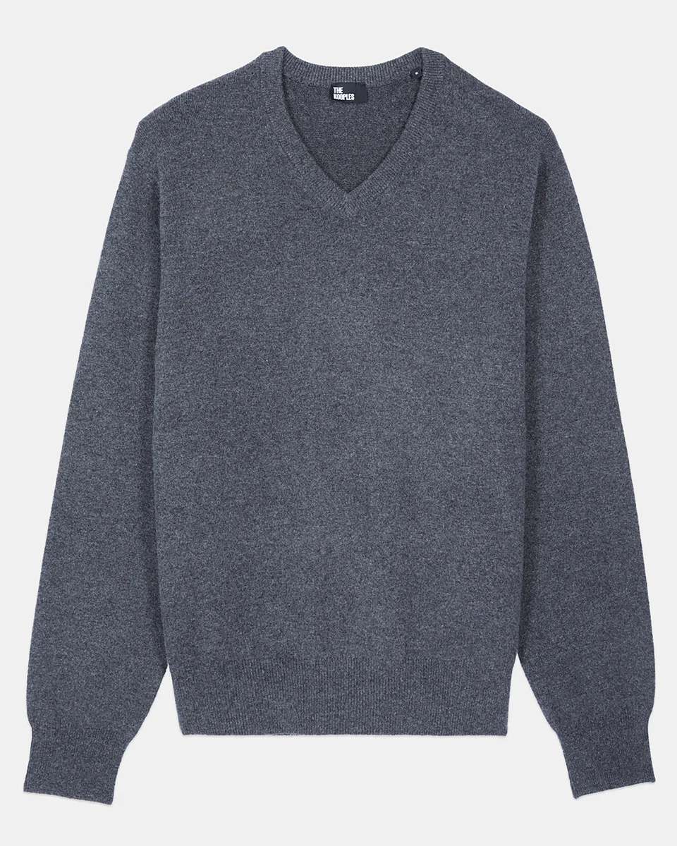 GREY CASHMERE SWEATER - 1