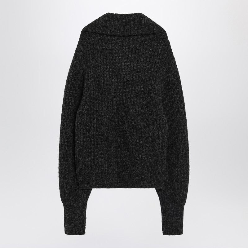 Lemaire Black/Brown Zip Cardigan In Alpaca Blend Men - 2