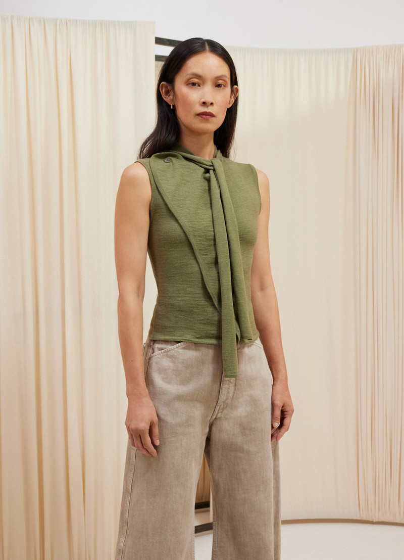 Lemaire ASYMMETRICAL SLEEVELESS CARDIGAN outlook