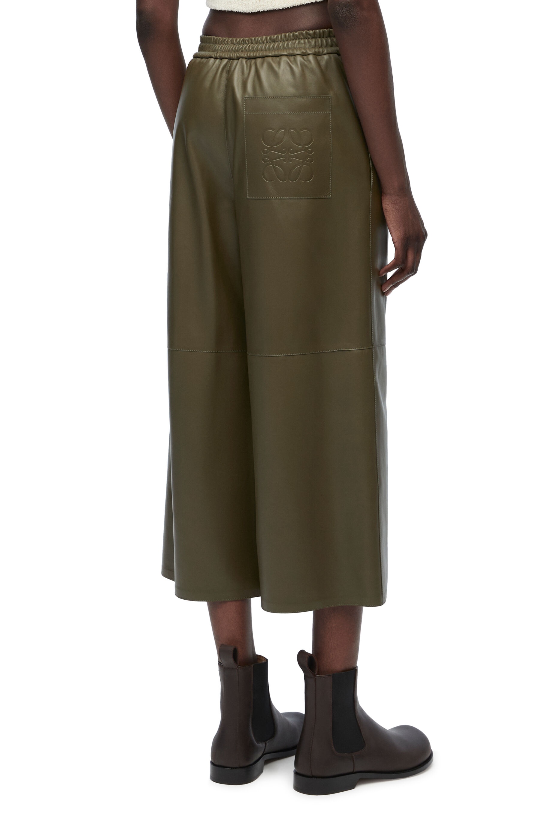Cropped trousers in nappa lambskin - 4
