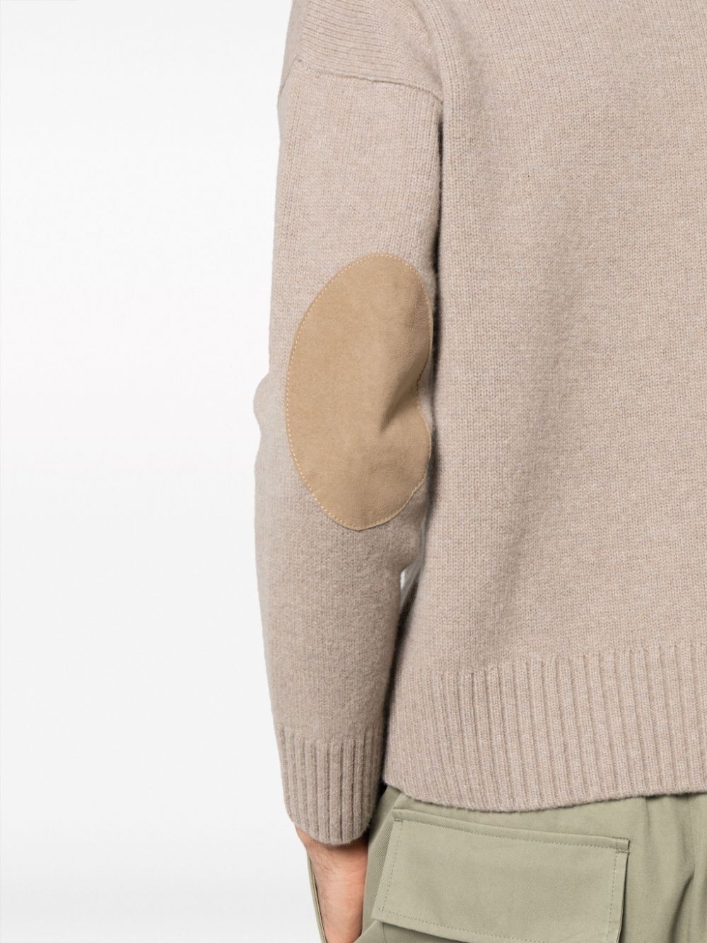 roll-neck elbow-patch jumper - 6