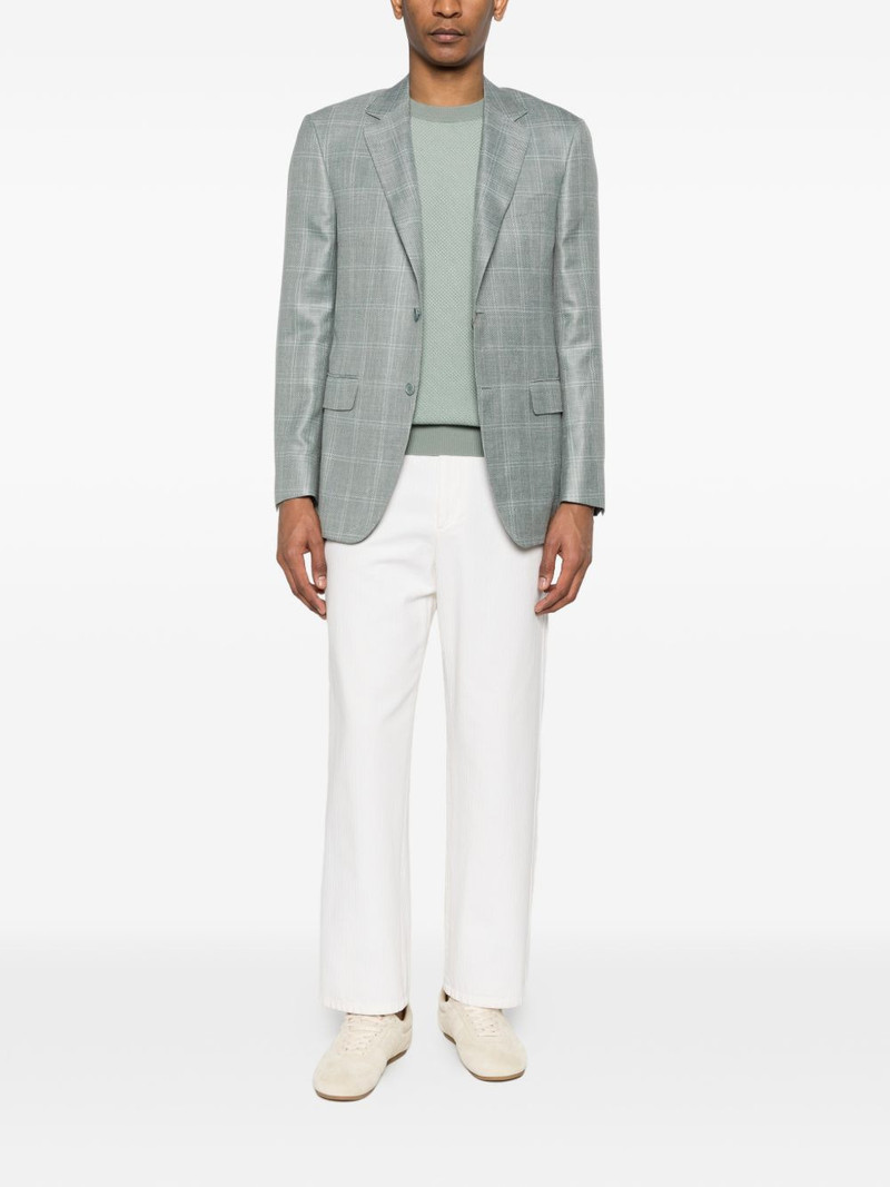 Canali check button blazer outlook