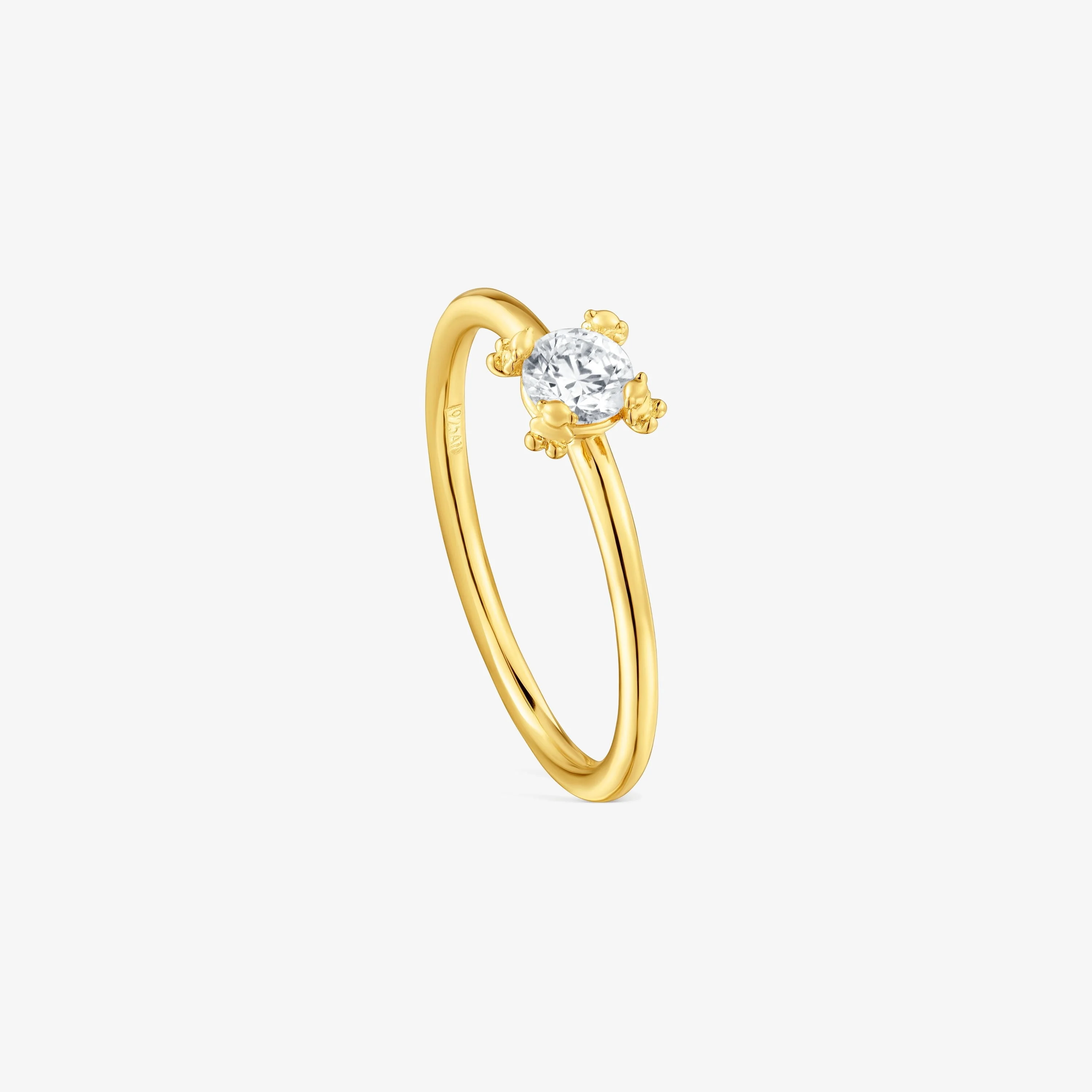 18K gold vermeil Ring with lab-grown diamond Color Pills - 1
