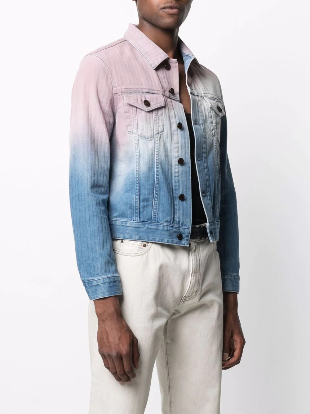 gradient-effect denim jacket - 3