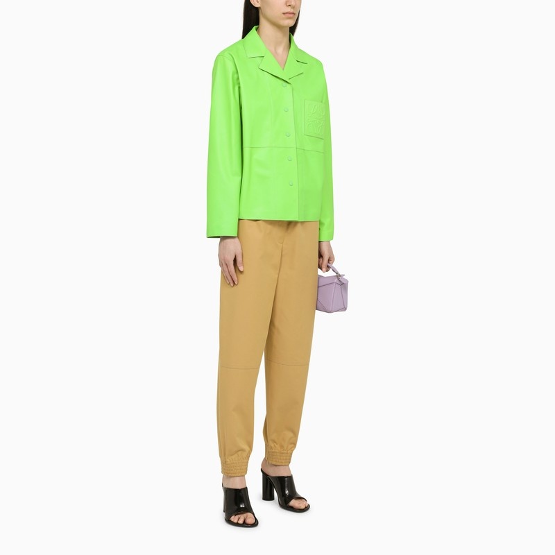 Loewe Green Nappa Bowling Shirt Women - 2