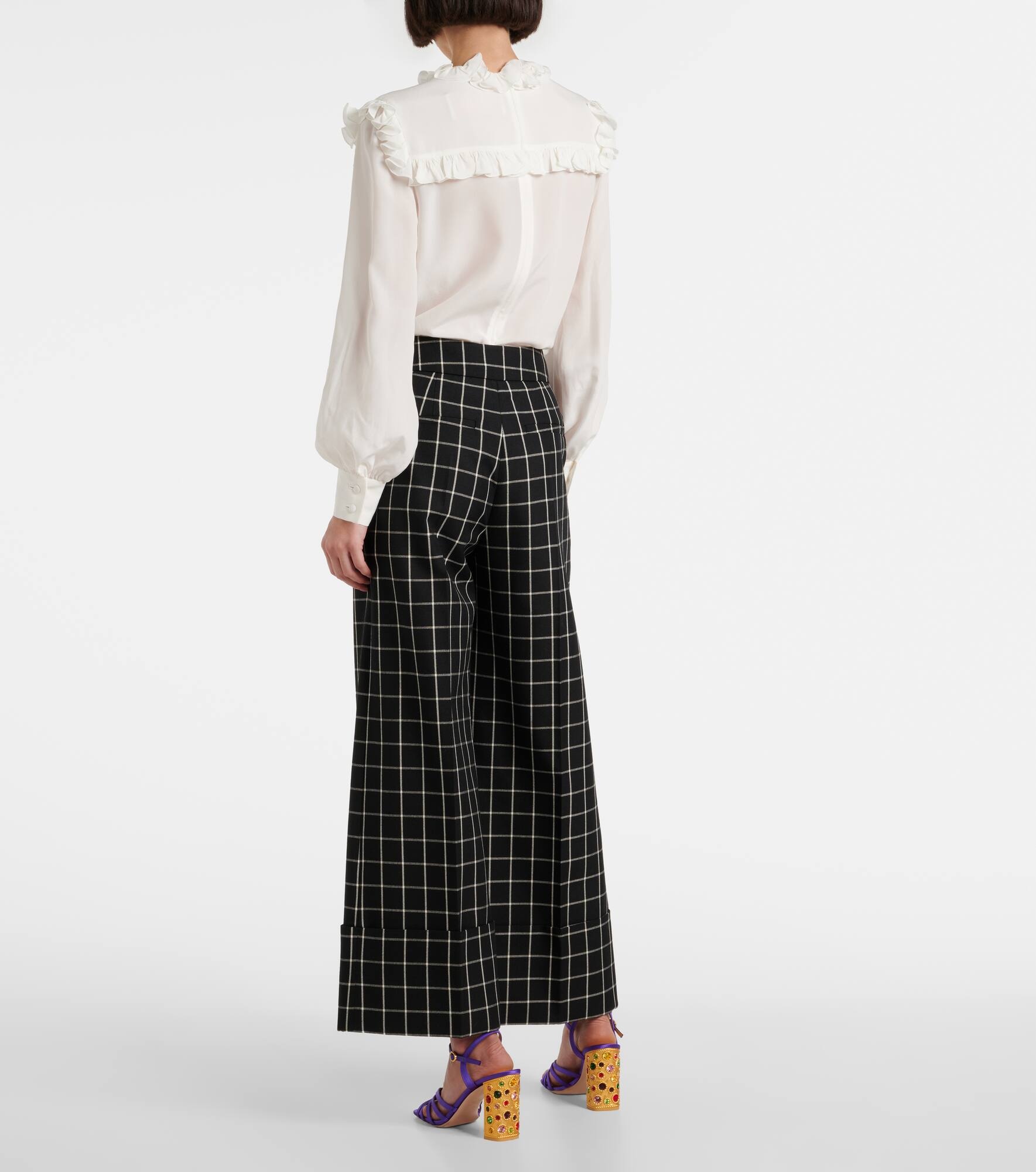 Mossi virgin wool wide-leg pants - 3
