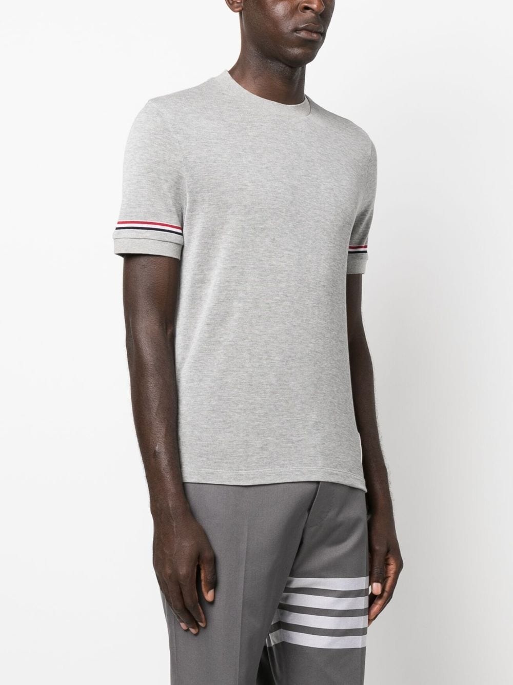 grosgrain-loop short-sleeve T-shirt - 3