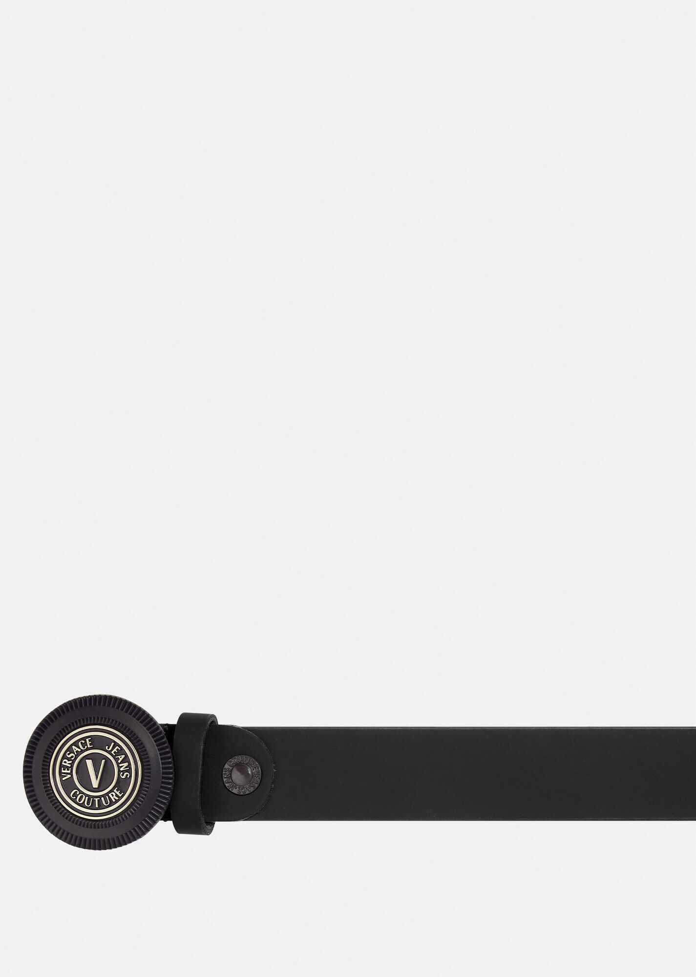 V-Emblem Round Buckle Belt - 2