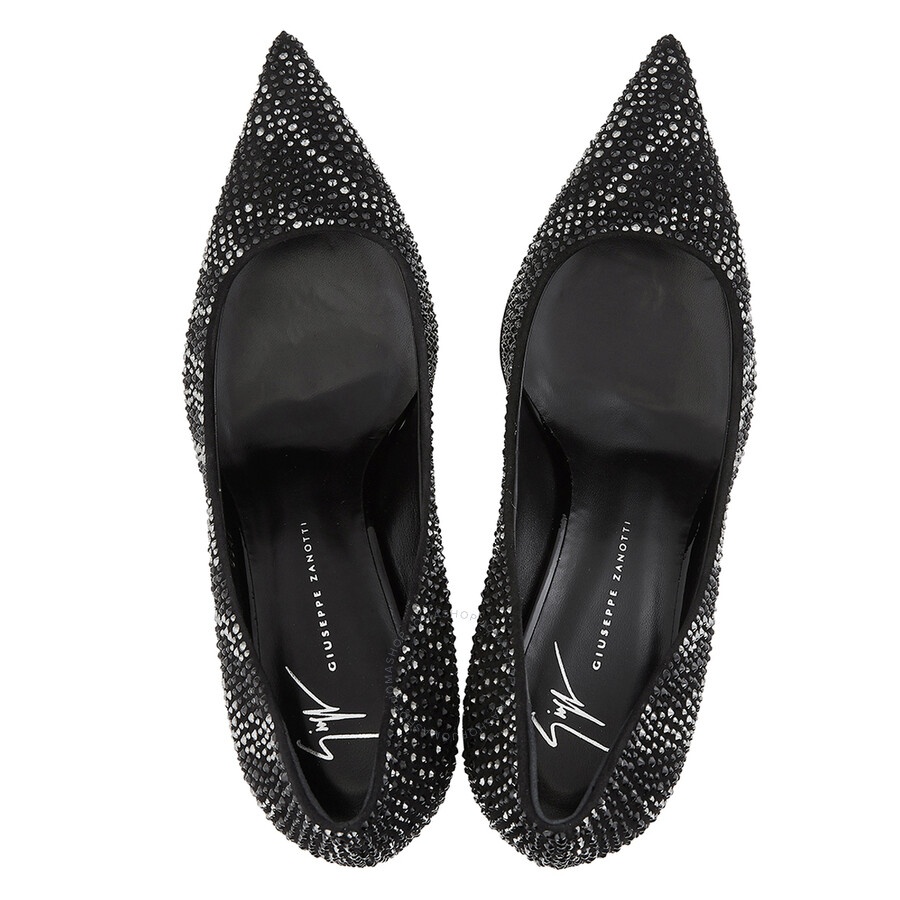Giuseppe Zanotti Ladies Black Crystal-Embellished Pumps - 3