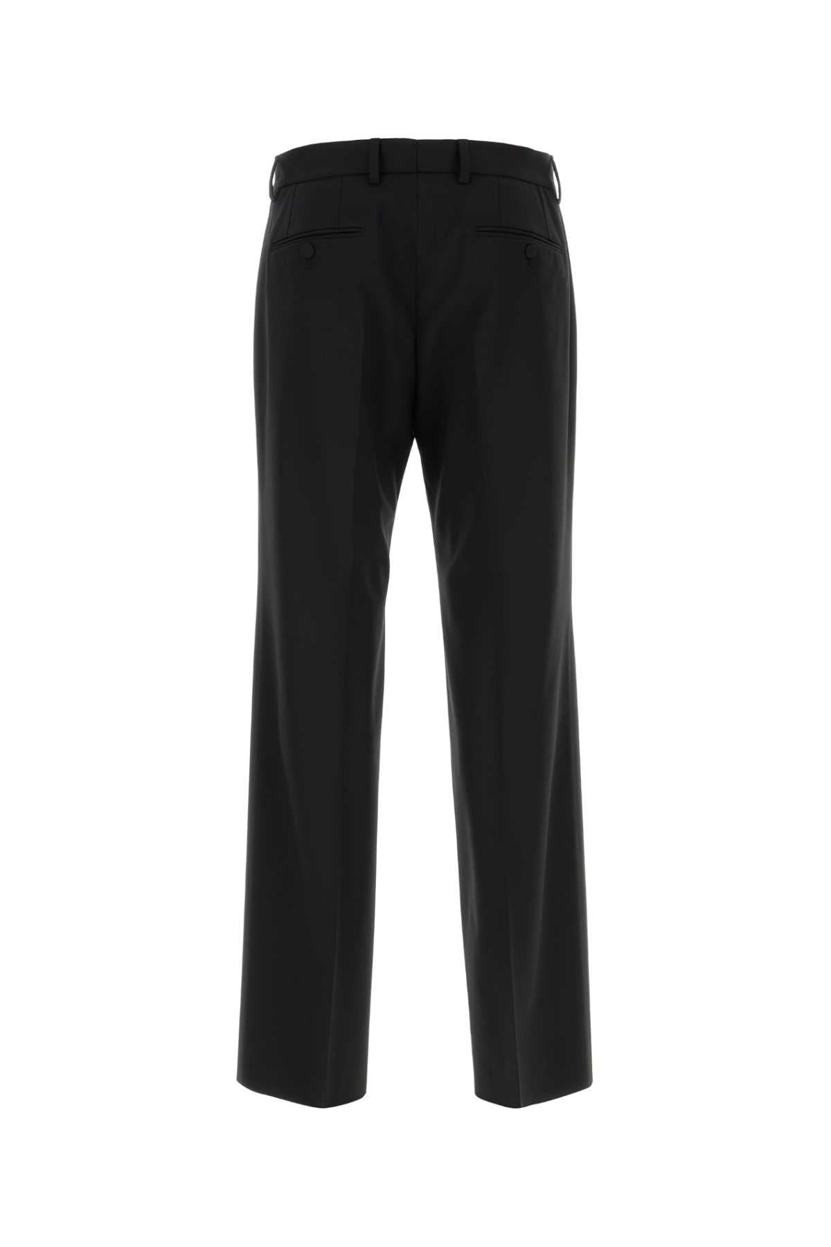 Dolce & Gabbana Men Black Stretch Wool Pant - 2
