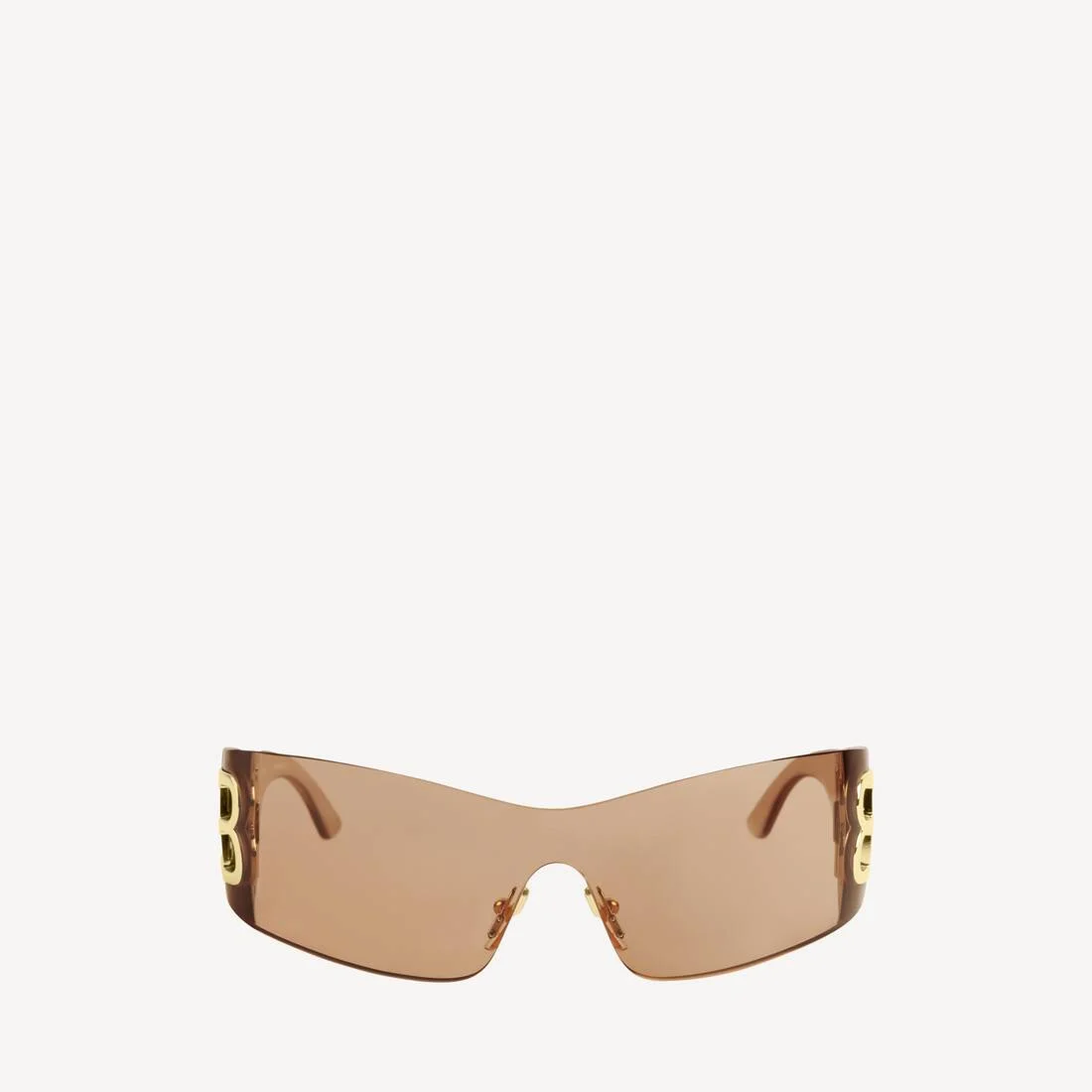 Bossy Mask Sunglasses in Light Brown - 1