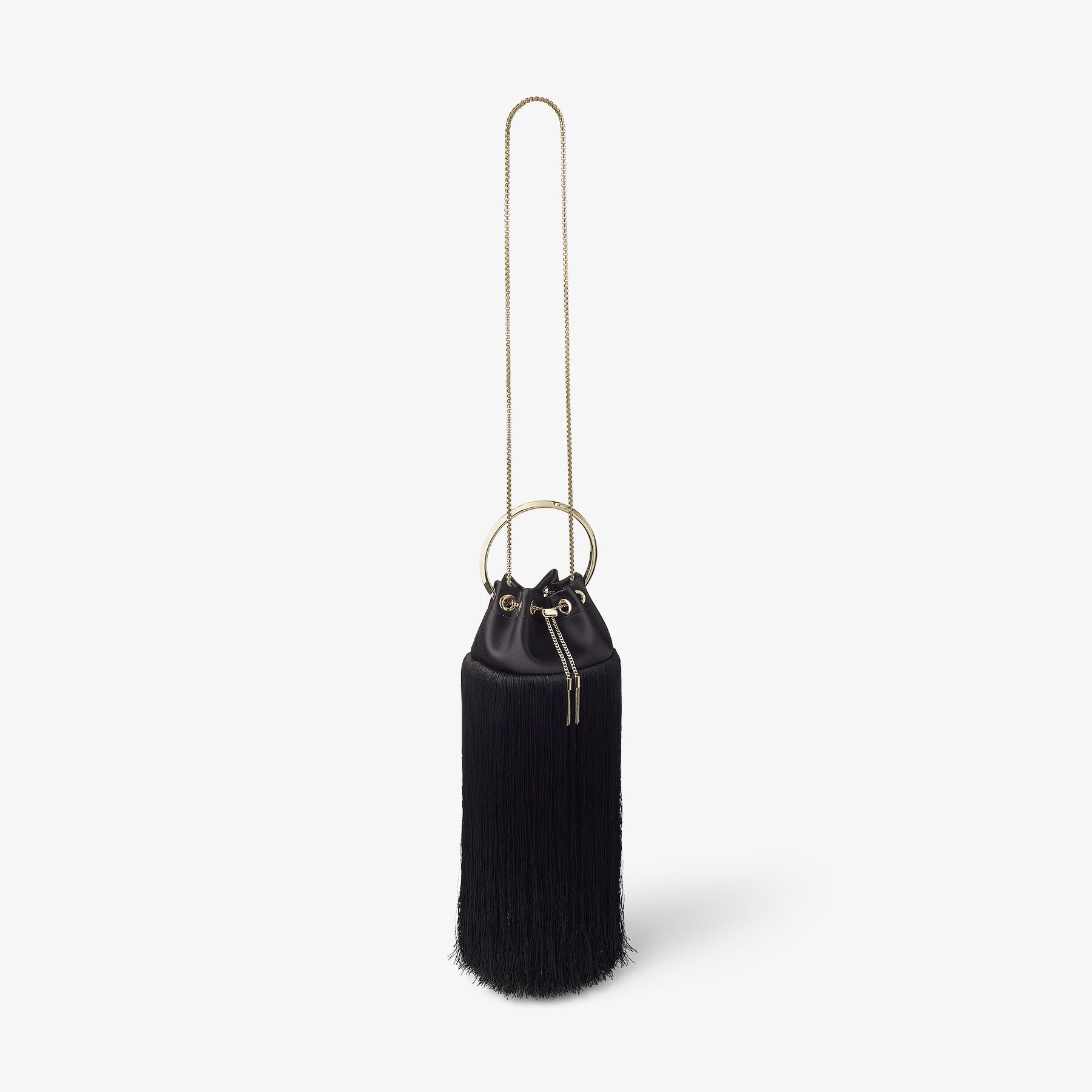 Bon Bon
Black Satin Bag with Fringes - 5