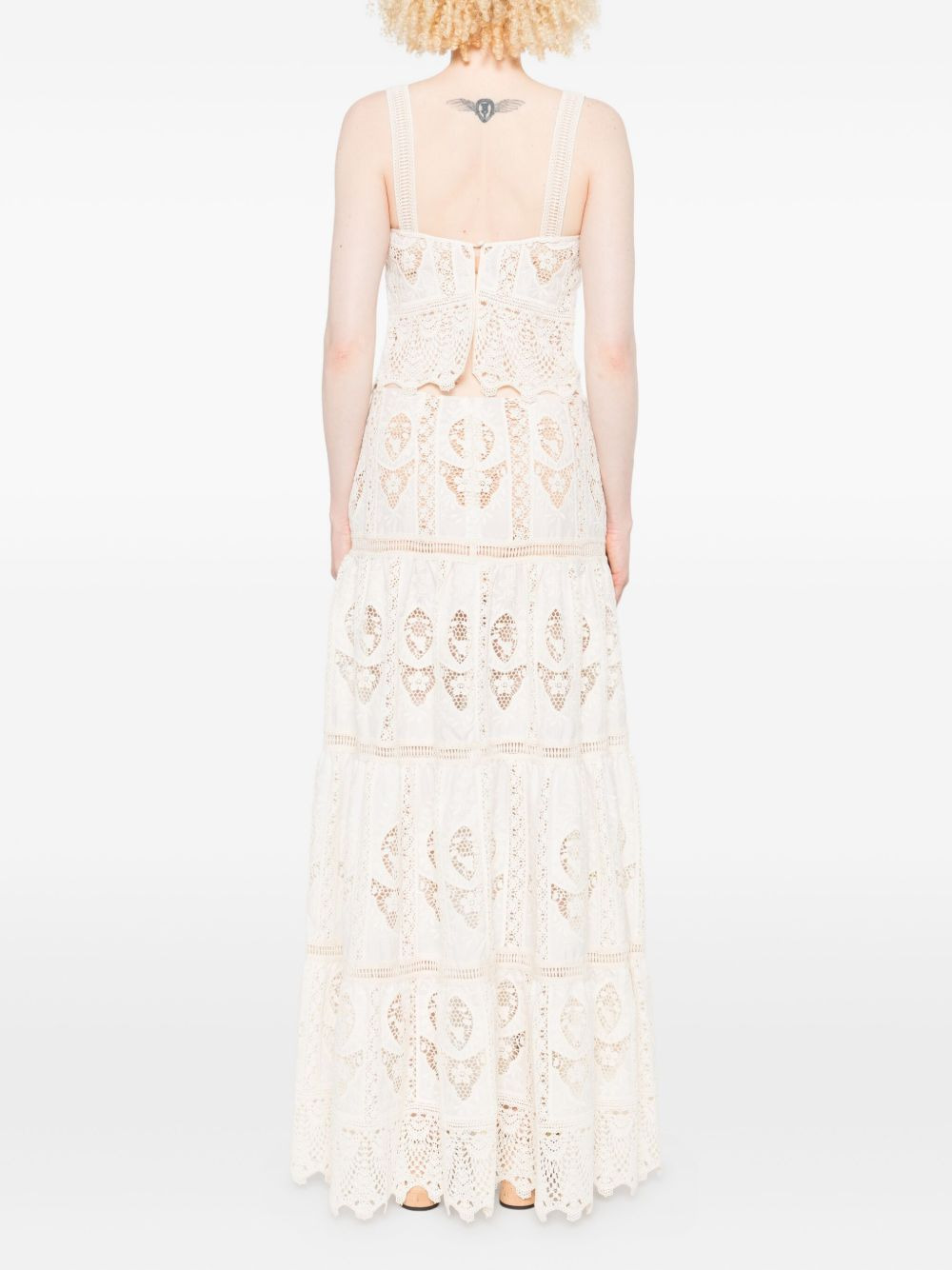 lace tiered maxi skirt - 4