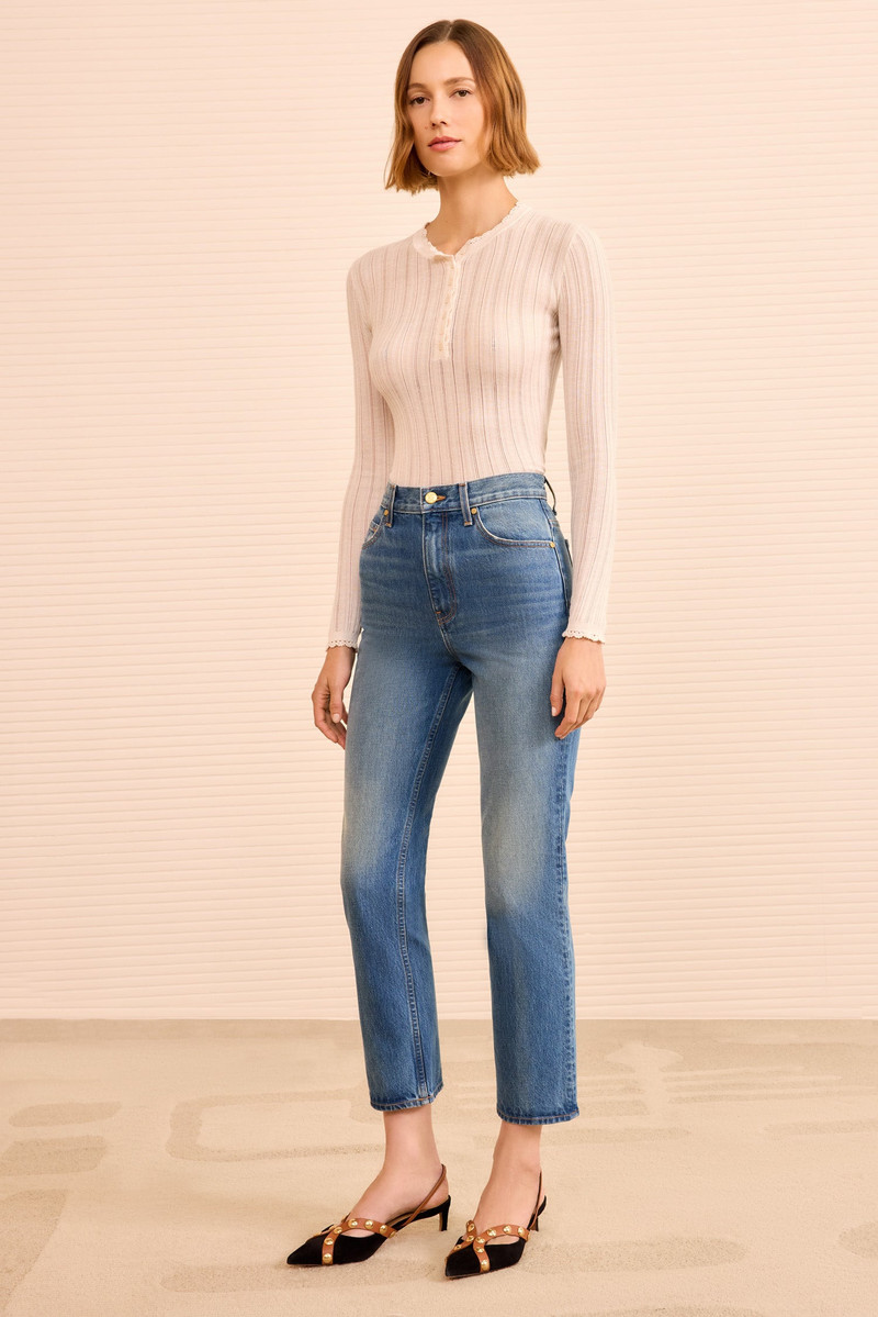 ULLA JOHNSON The Agnes Cropped Jean outlook