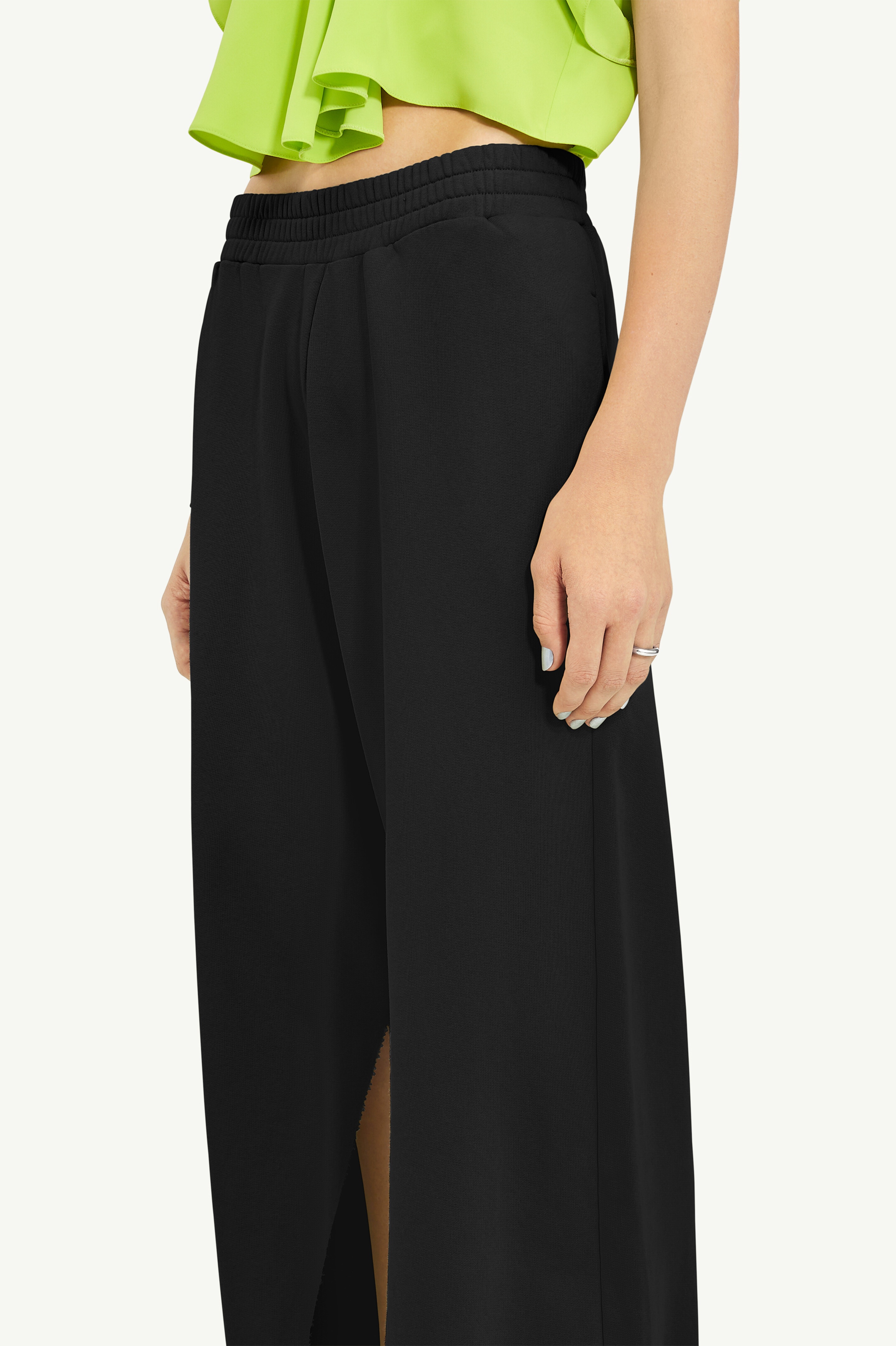 Side Slit Sweat Trousers - 5