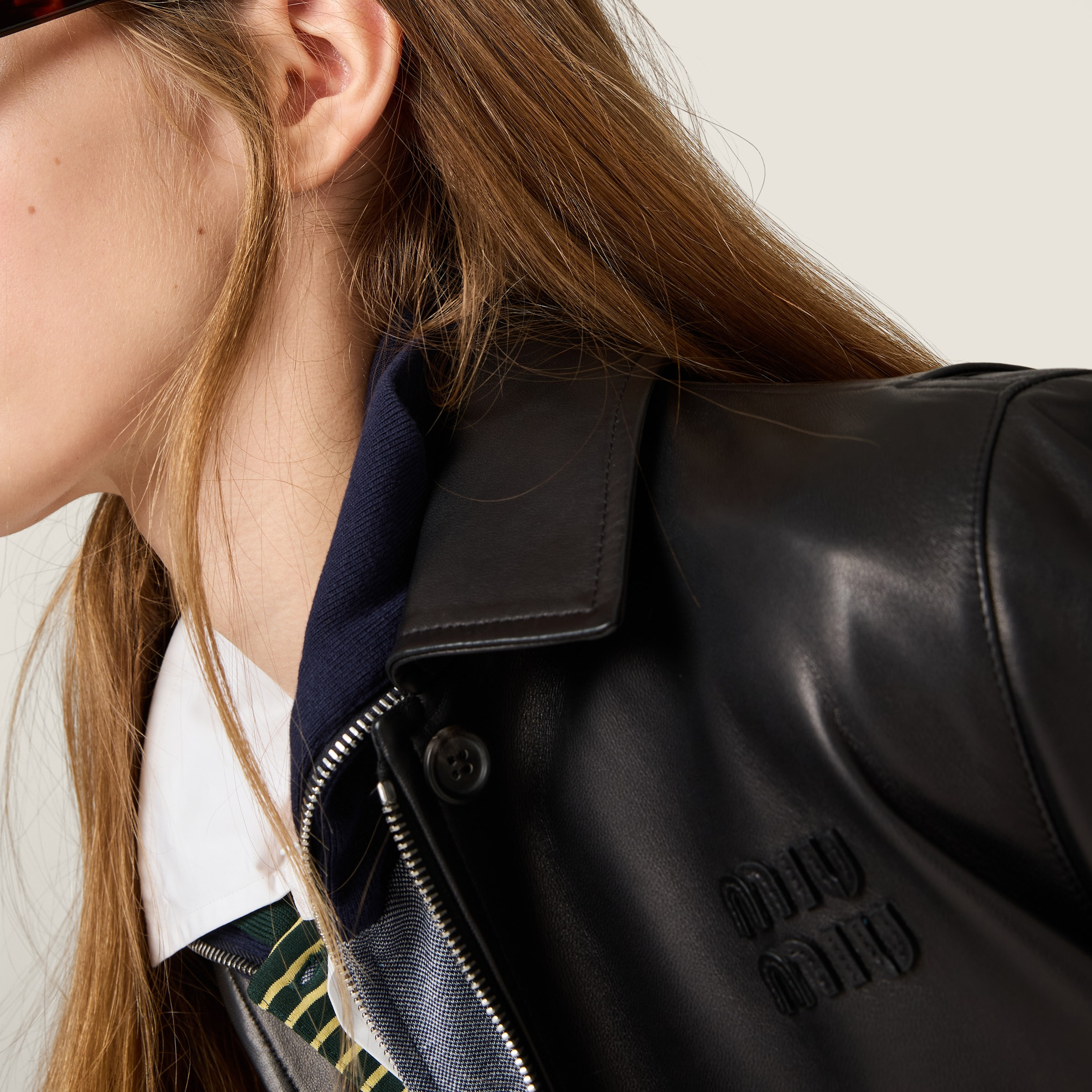 Nappa leather blouson jacket - 5