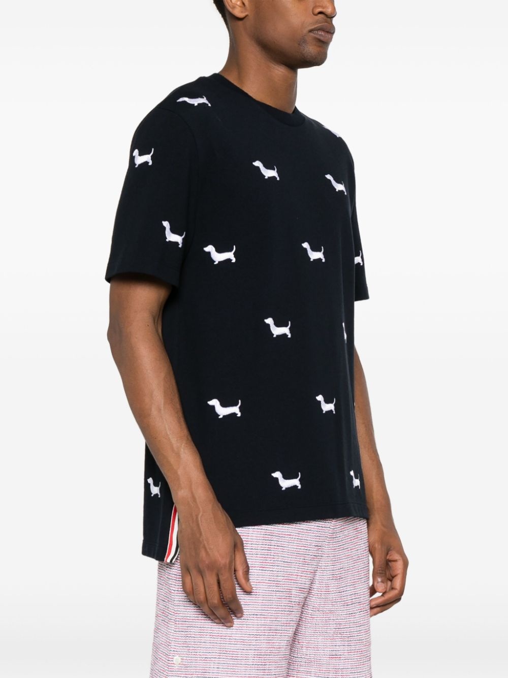 dog-embroidery T-shirt - 3