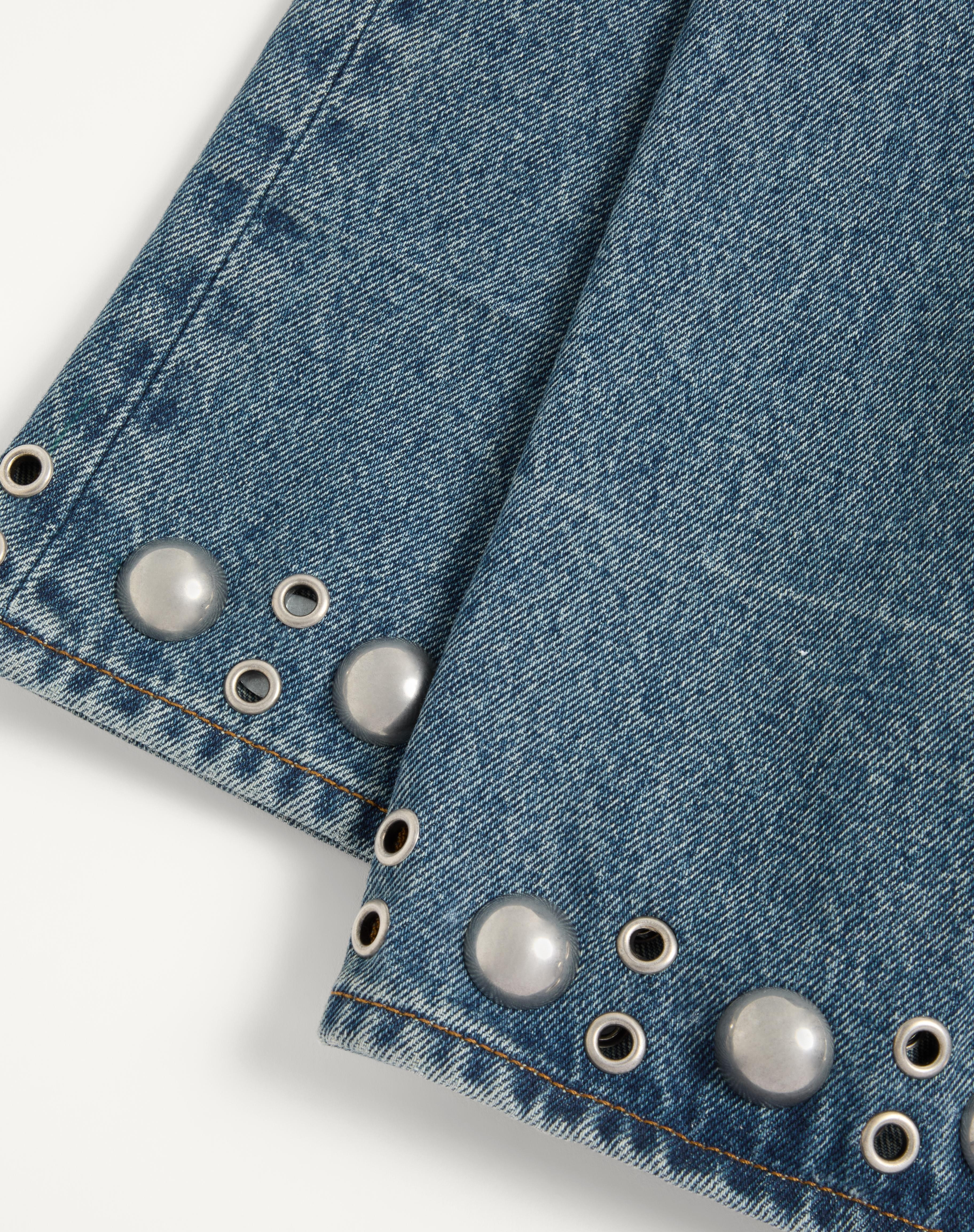 DENIM PANTS WITH CABOCHONS - 6
