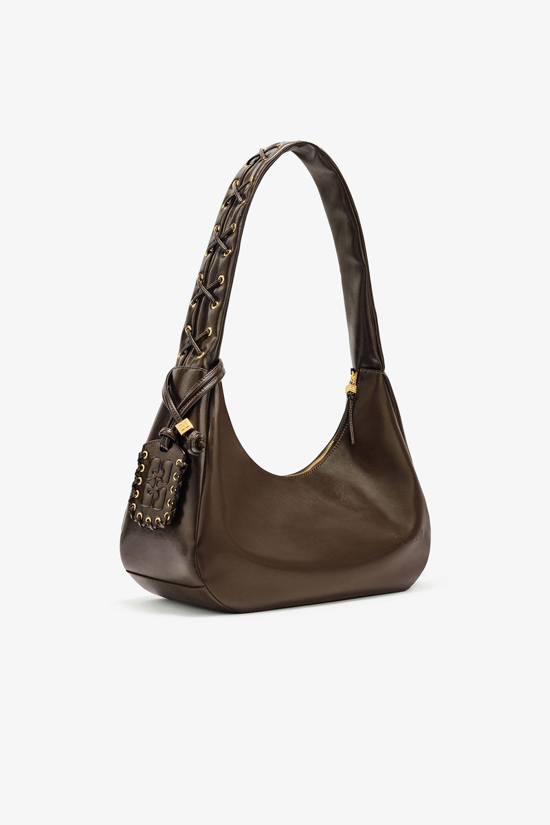 GANNI GREEN MEDIUM LACES HOBO BAG outlook