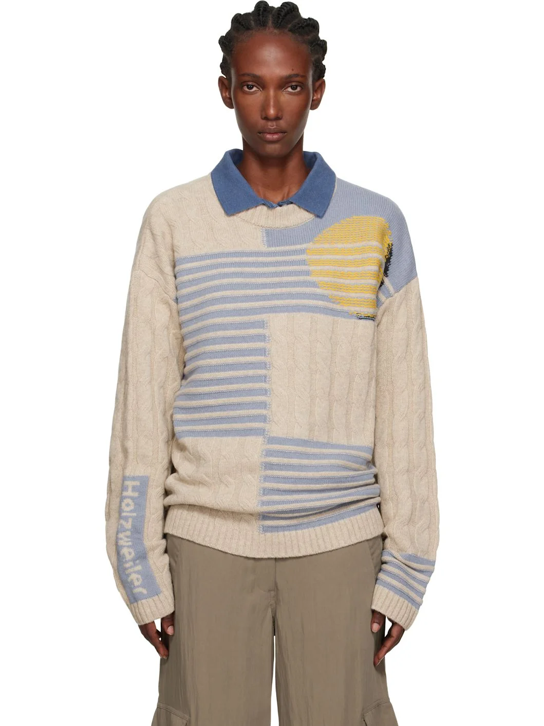 Gray Retro Sun Sweater - 1