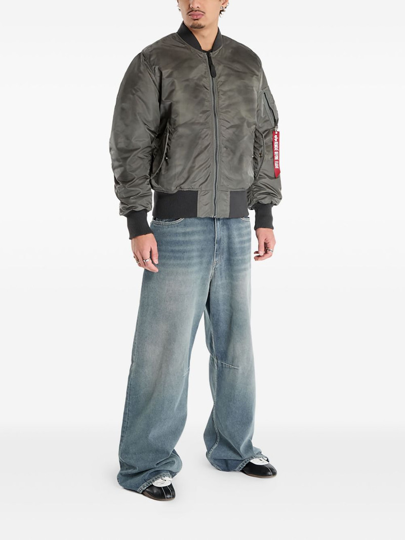 ALPHA INDUSTRIES MA-1 Distressed logo detail bomber jacket outlook