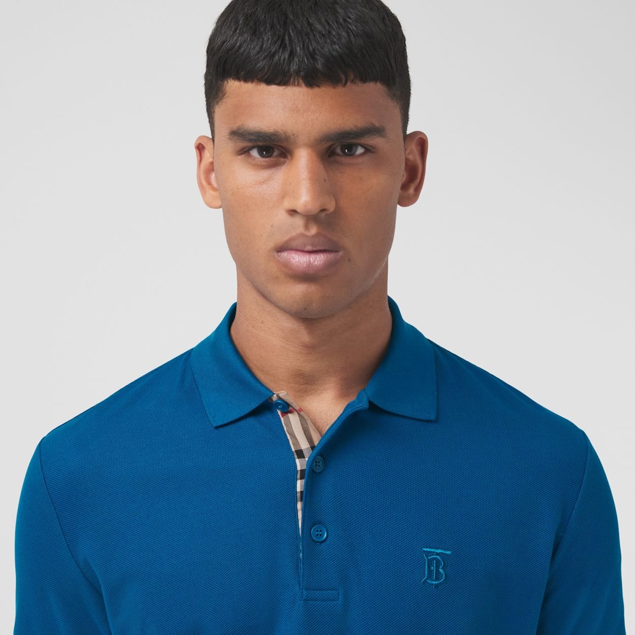 Monogram Motif Cotton Piqué Polo Shirt - 3