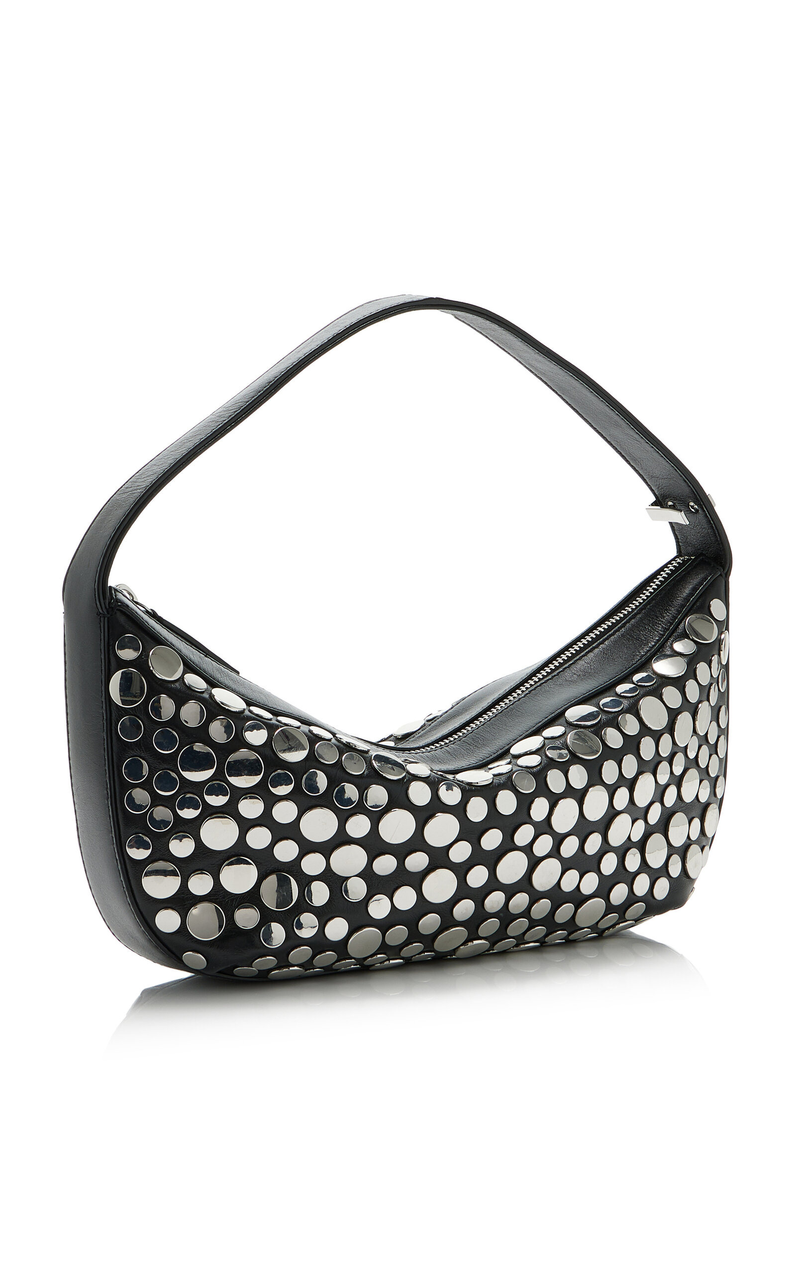Demy Studded Leather Shoulder Bag black - 4