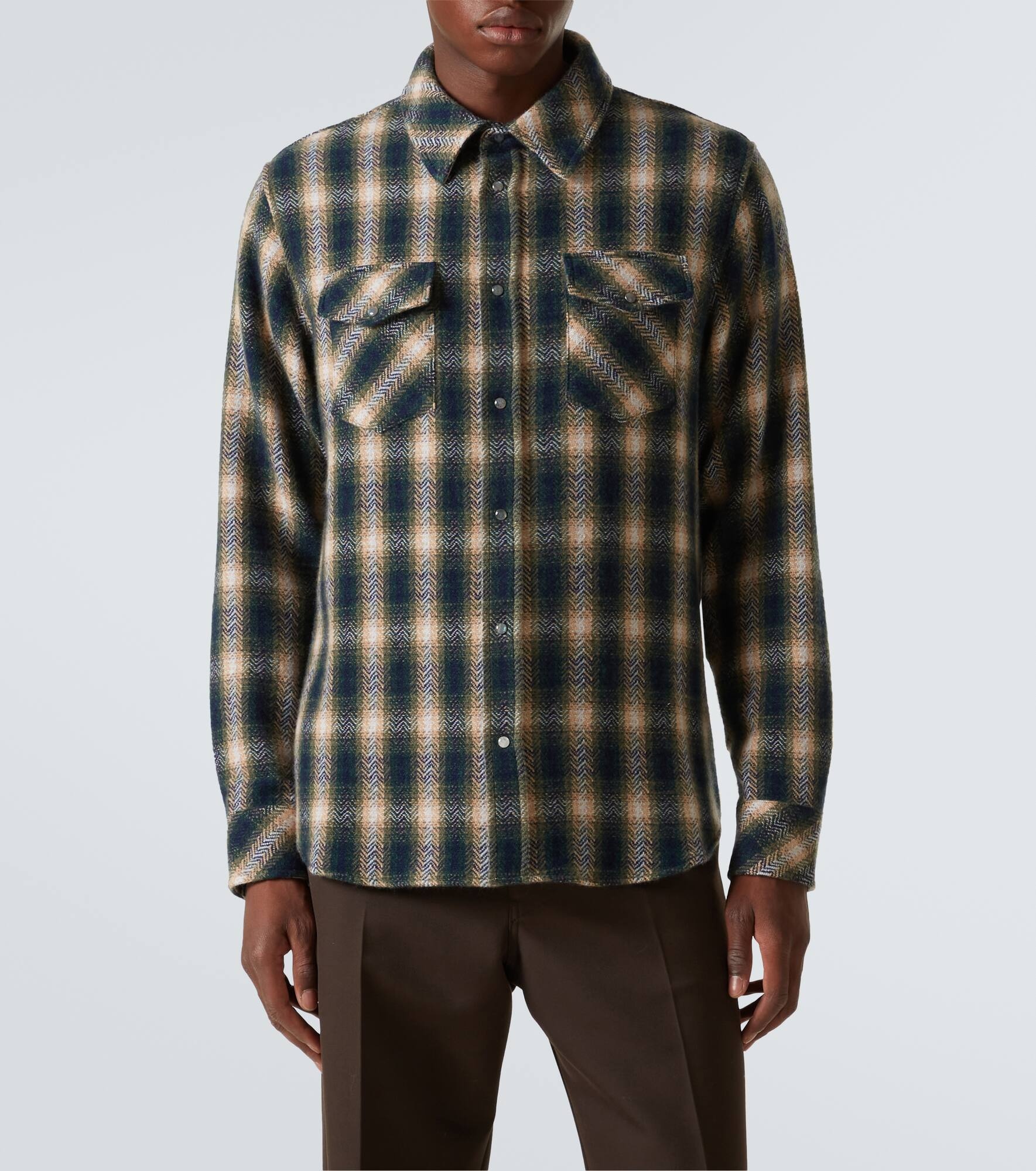Tartan cashmere shirt - 3