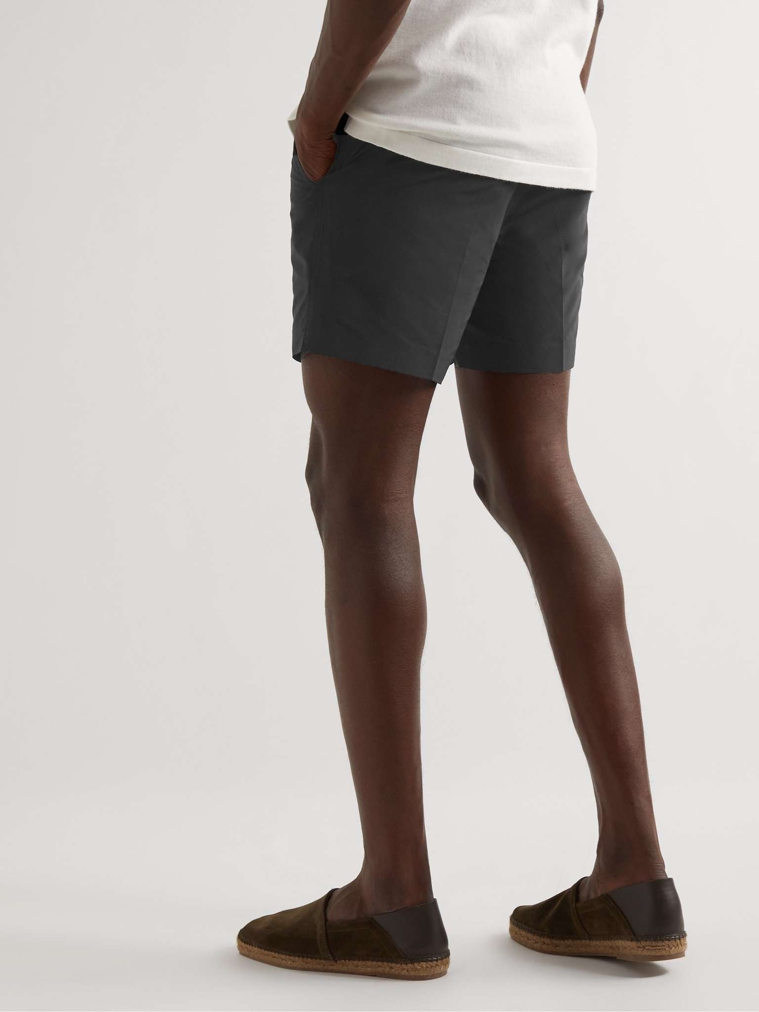 Straight-Leg Faille Shorts - 4