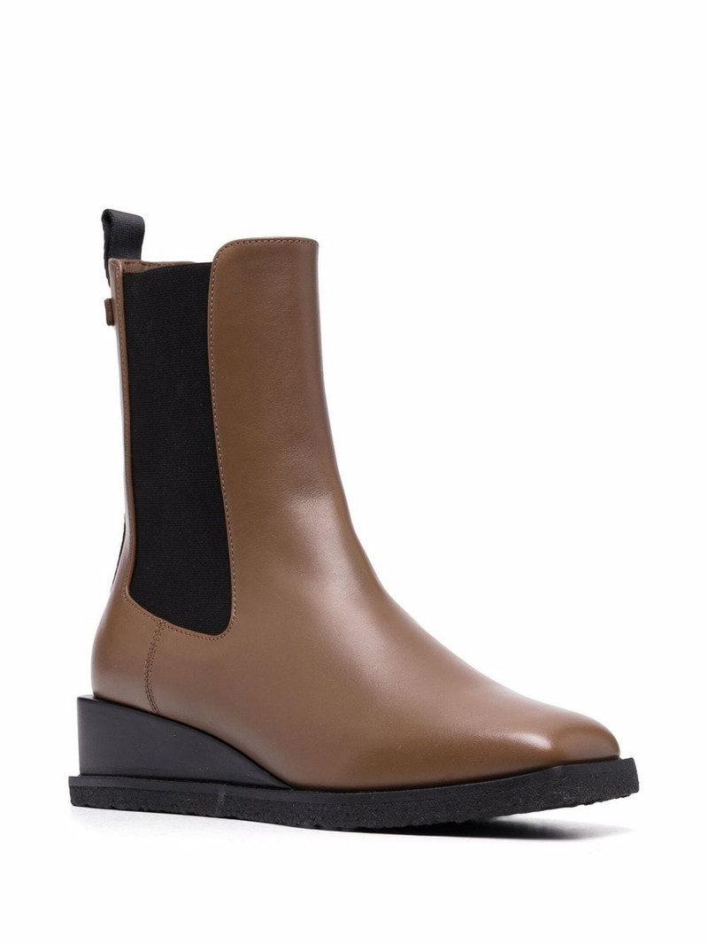 FERRAGAMO wedged leather ankle boot outlook