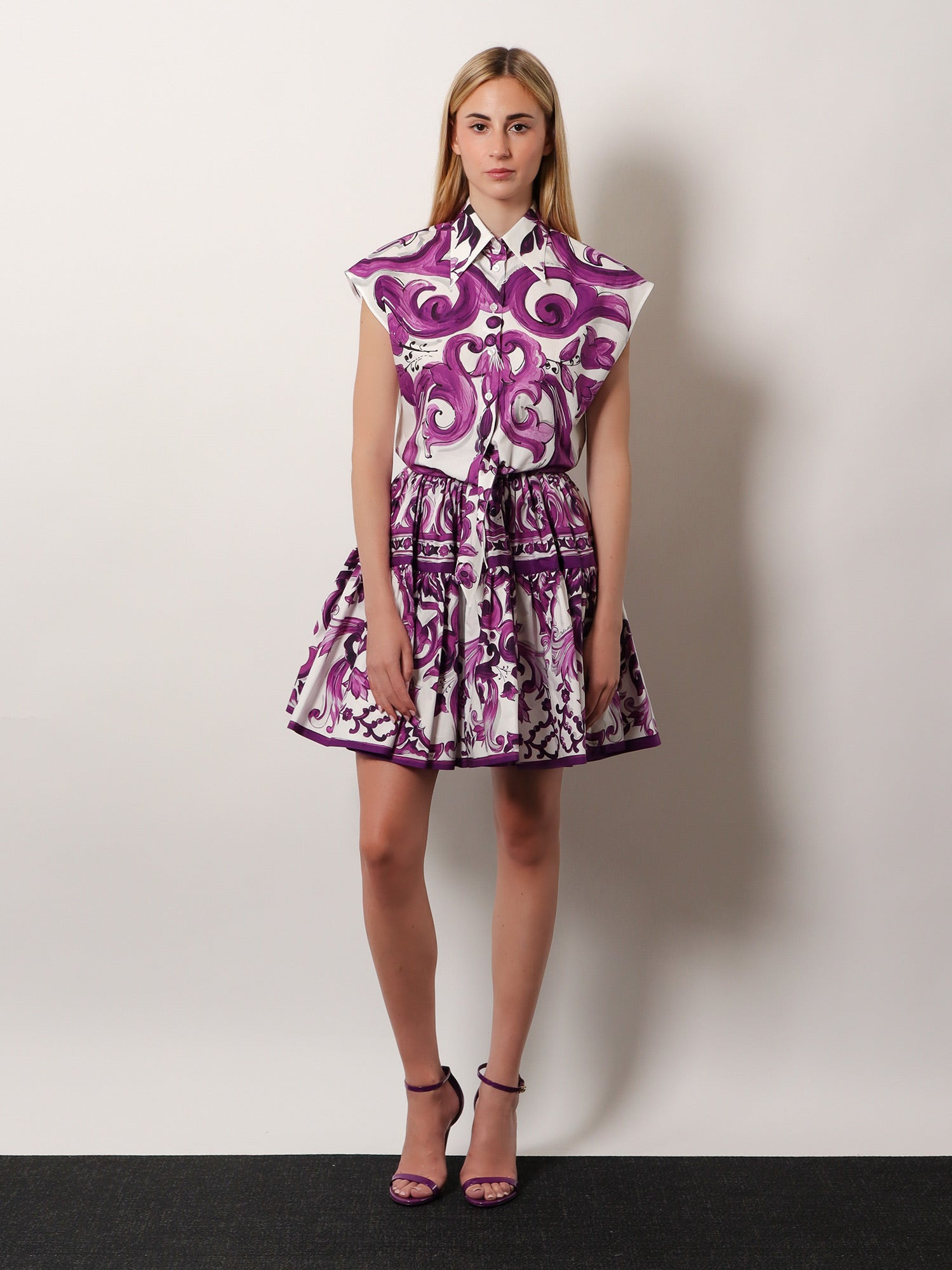 Dolce & Gabbana Cotton Shirt With Maiolica Print - 2